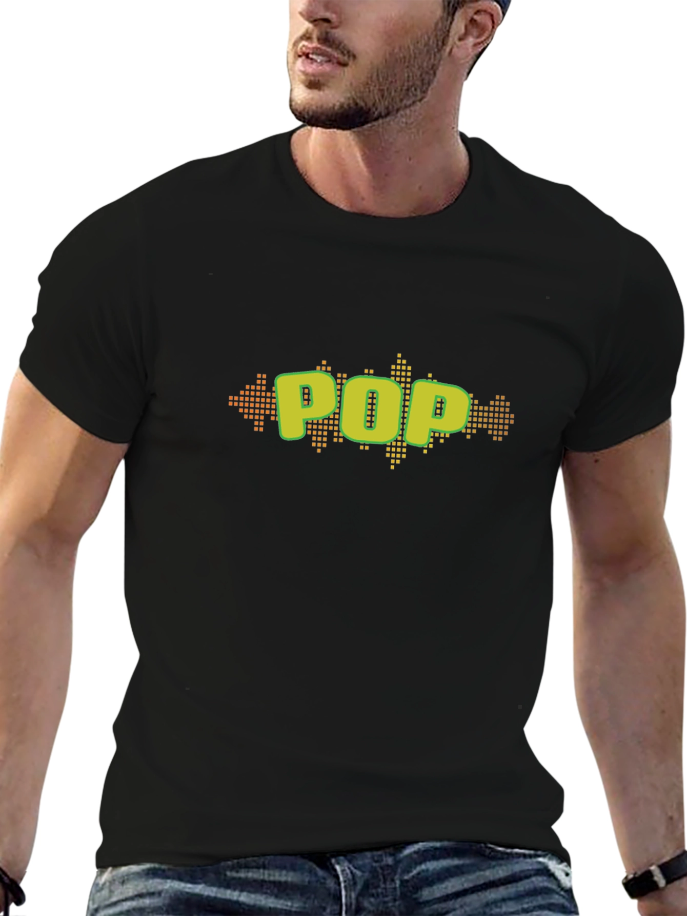 Pop Art Graphic Black T-Shirt