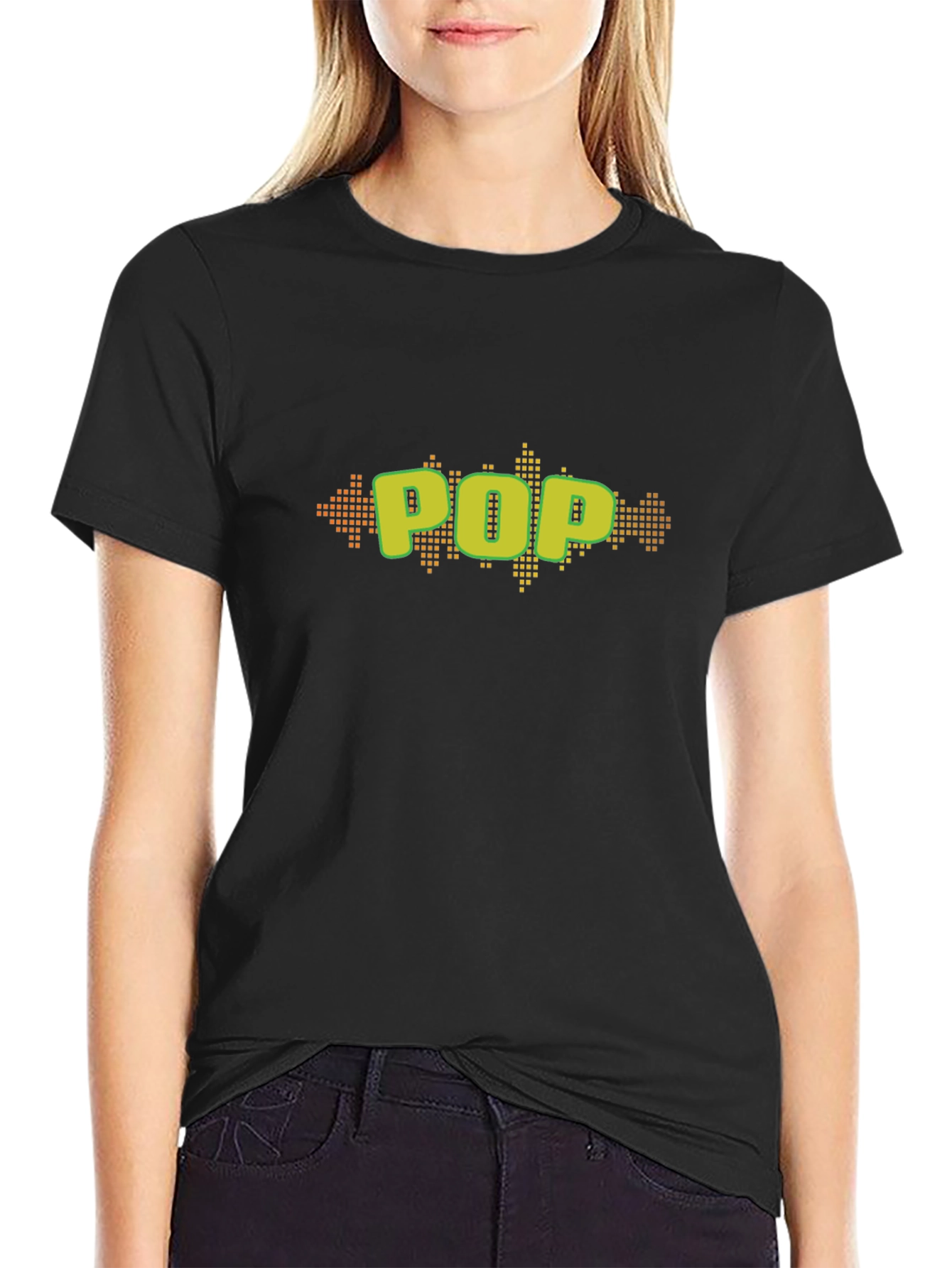 Pop Art Graphic Black T-Shirt