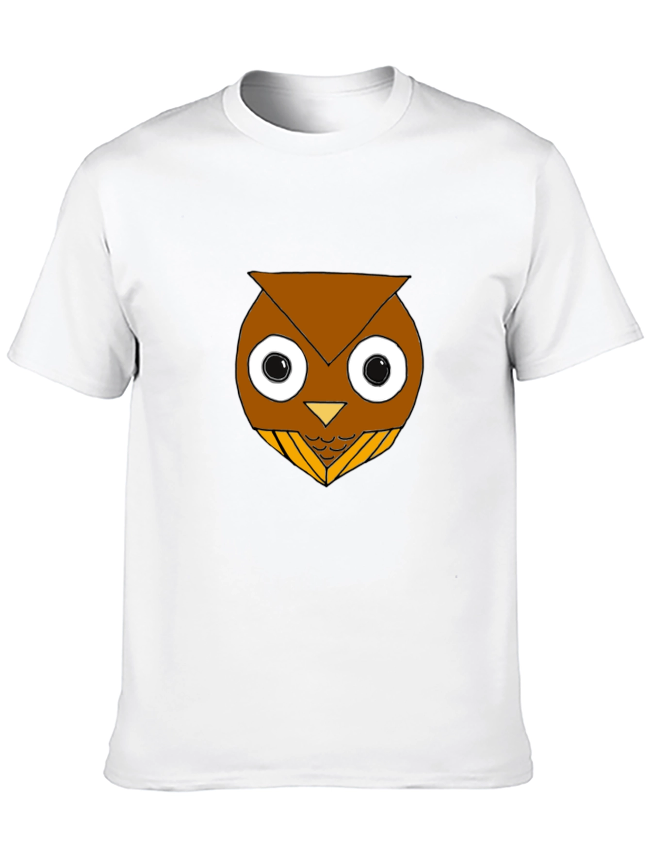 Funny Owl Graphic T-Shirt - Black Cotton Blend