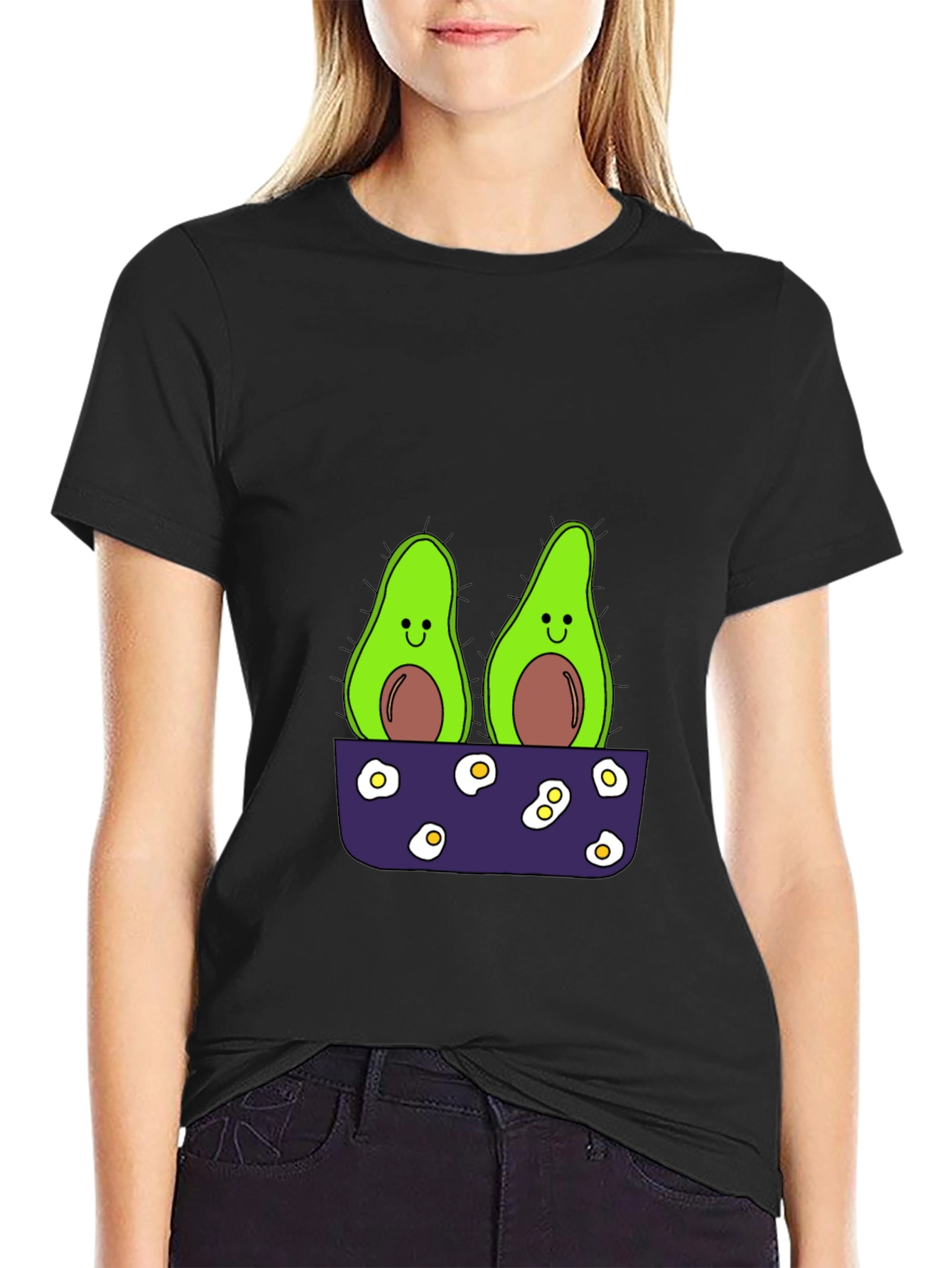 Cute Avocado Pocket T-Shirt