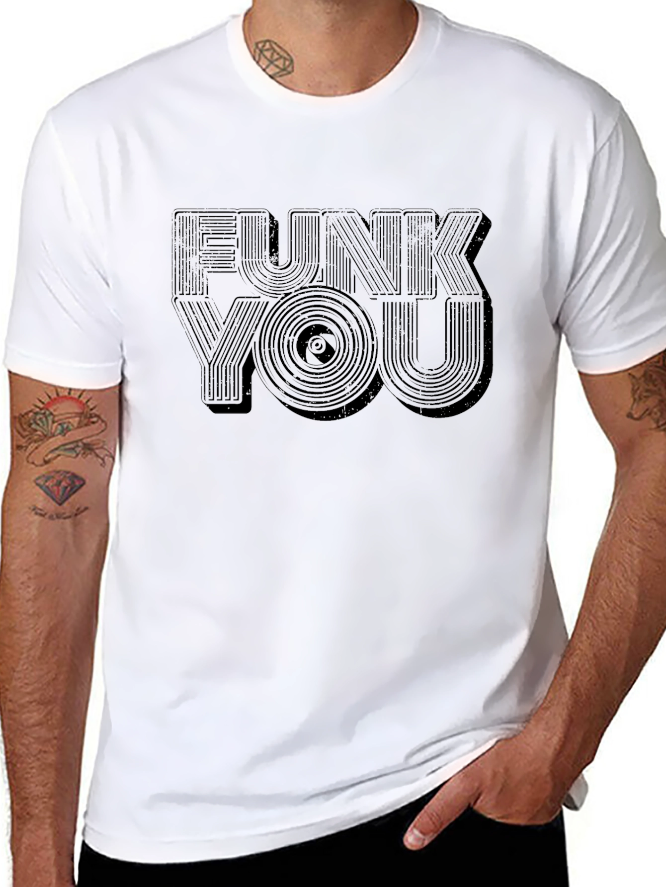 Funk You Graphic Tee - Black Cotton Blend