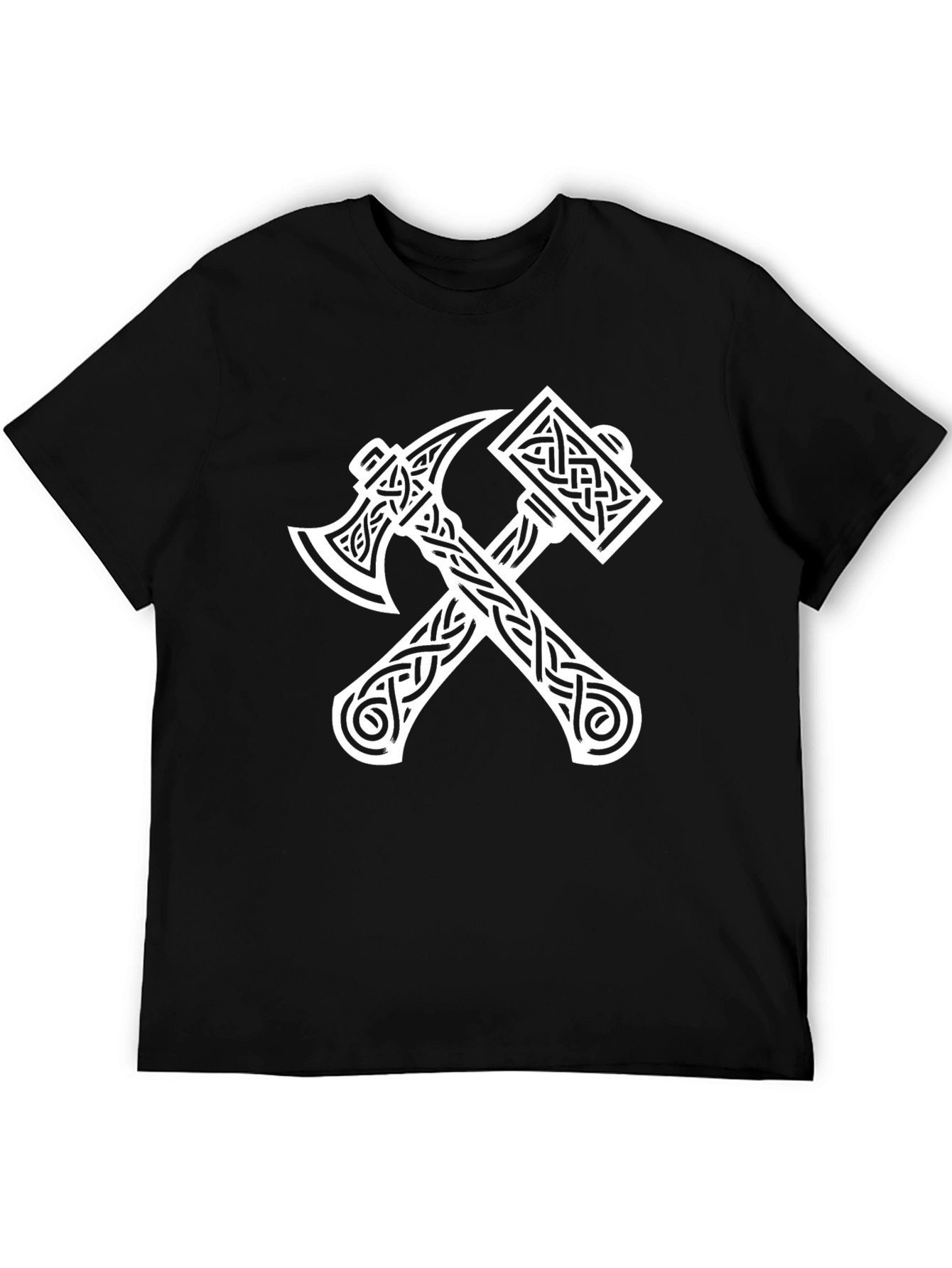 Viking Axe & Hammer Black T-Shirt
