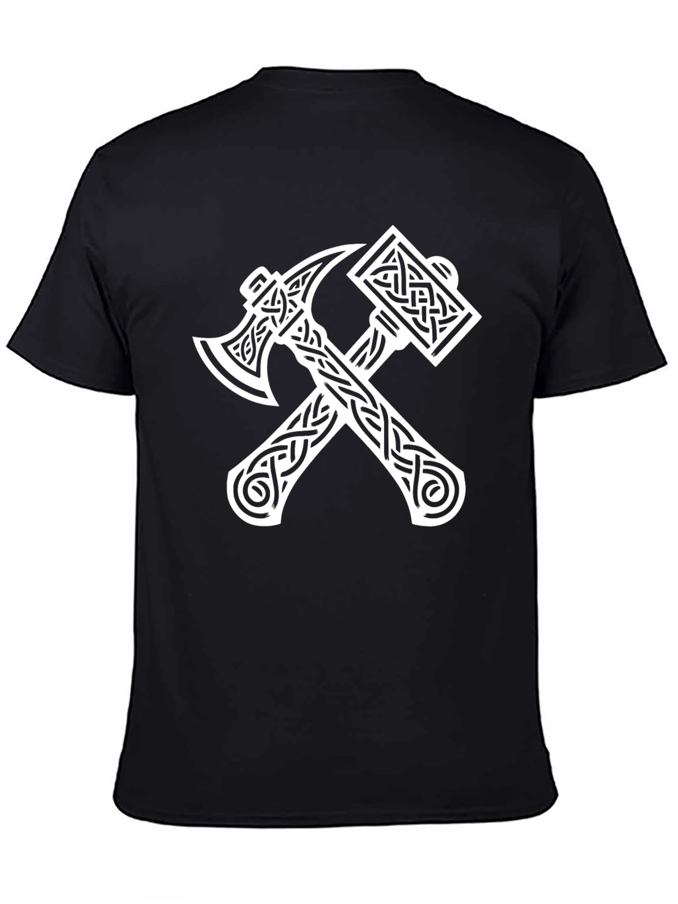 Viking Axe & Hammer Black T-Shirt