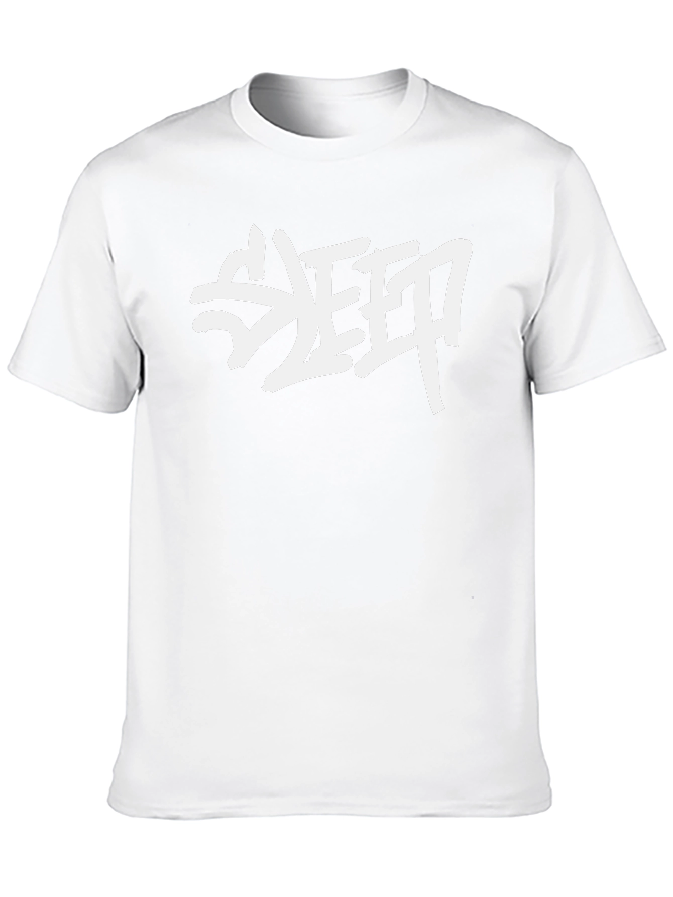 SLEEP Graphic Print Black Cotton T-Shirt