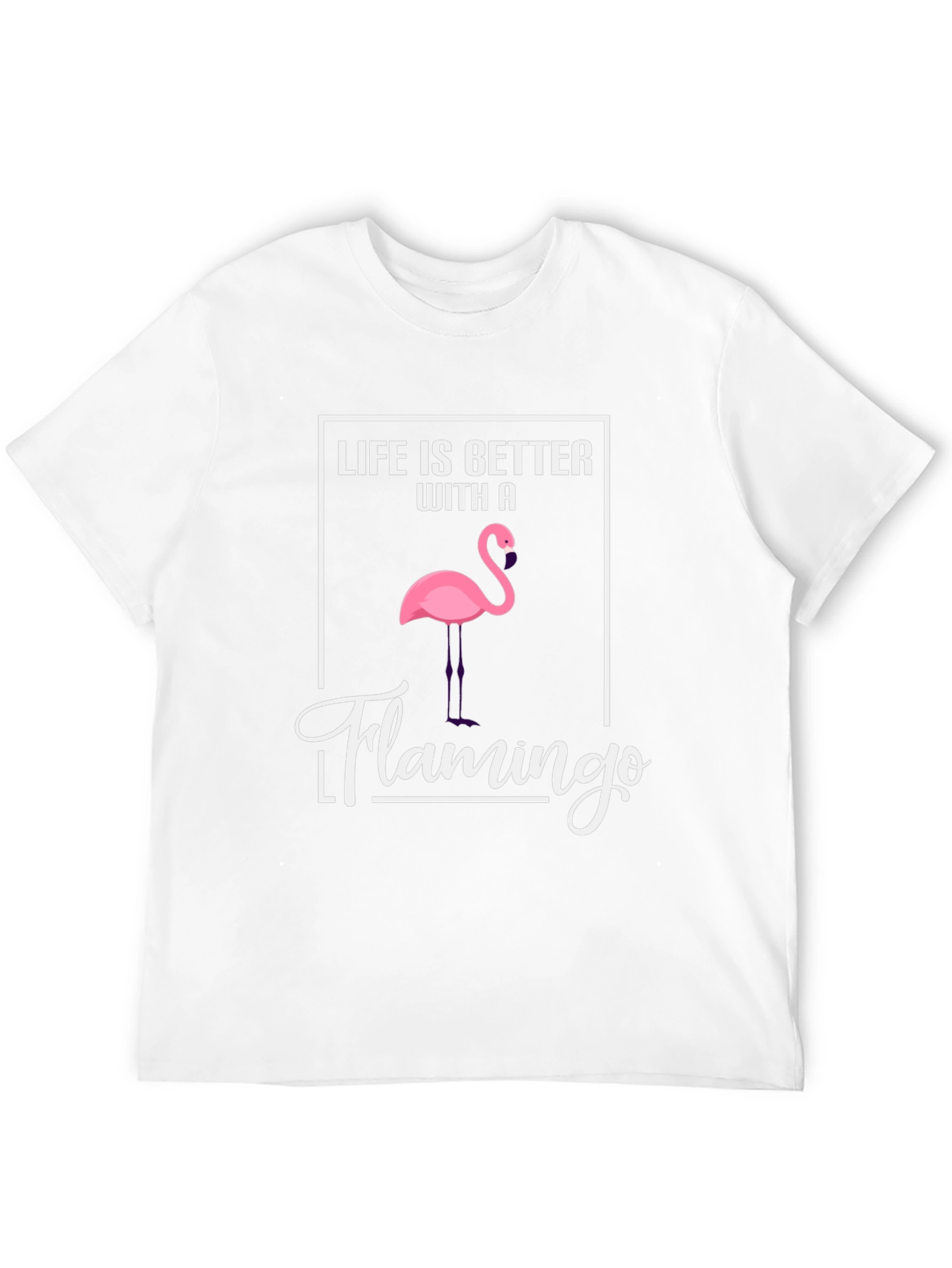 Life Is Better With A Flamingo Black T-Shirt