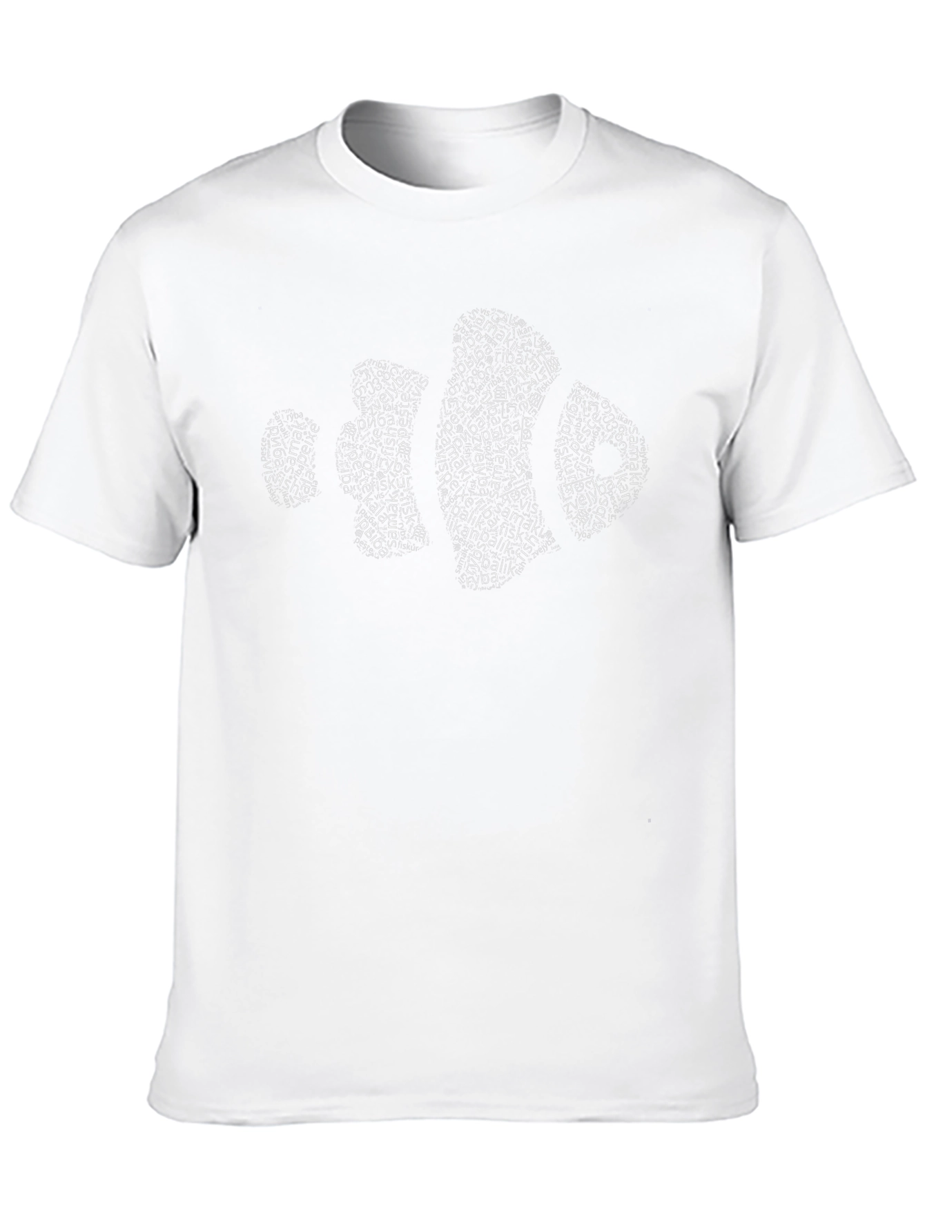 Fish Word Art Black T-Shirt