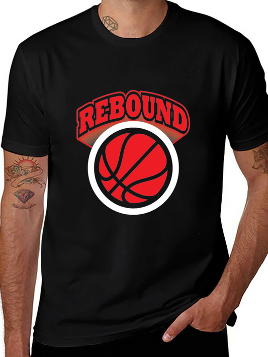 Rebound Basketball Graphic Tee - Black