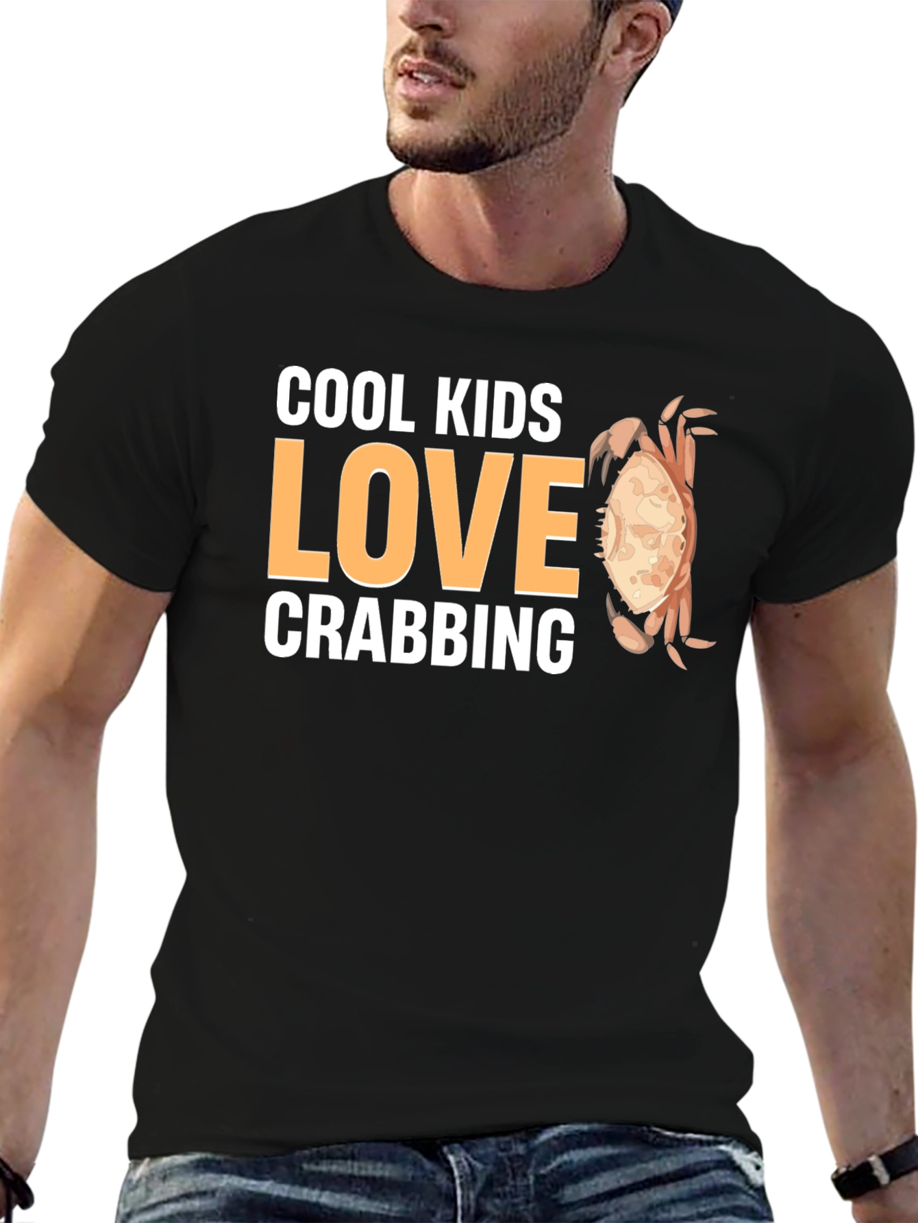 Cool Kids Love Crabbing T-Shirt - Black