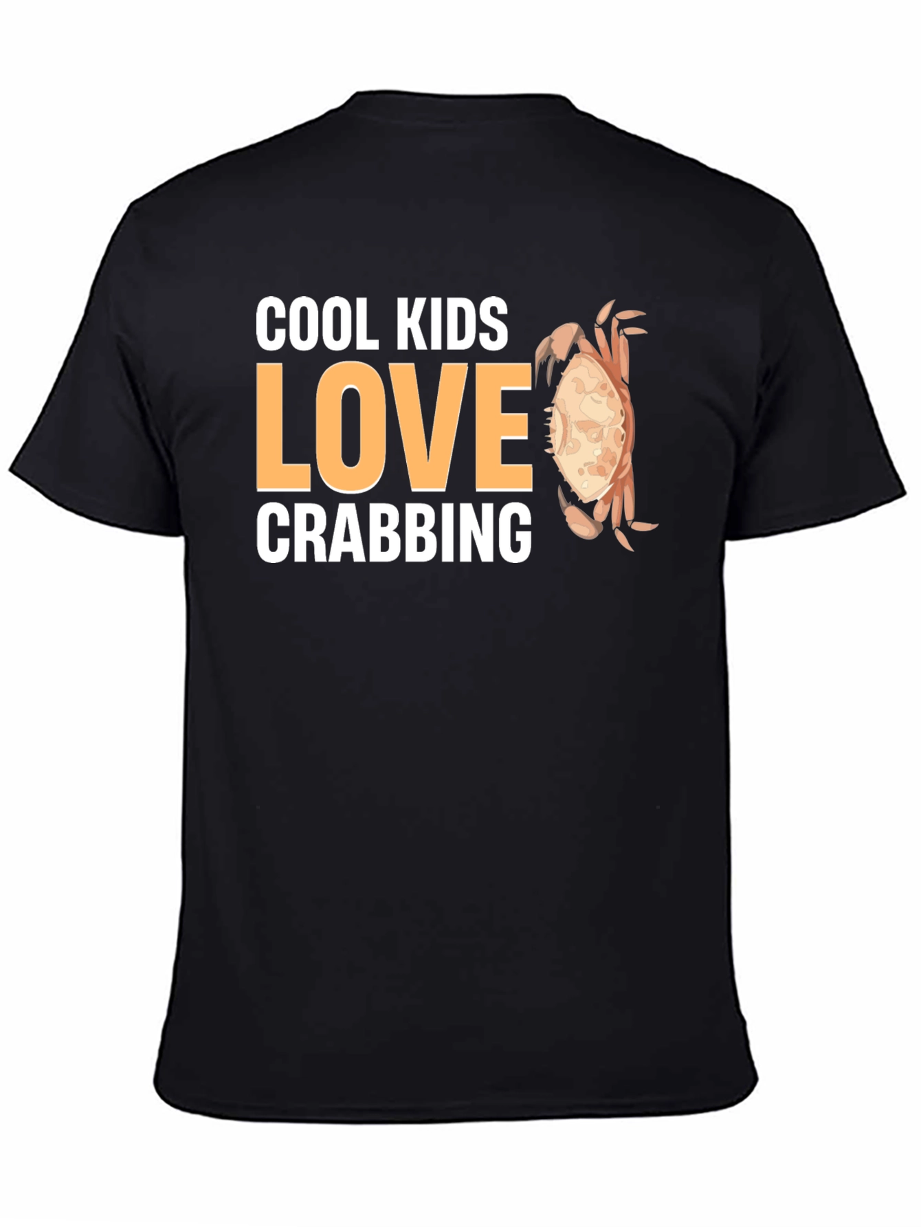 Cool Kids Love Crabbing T-Shirt - Black