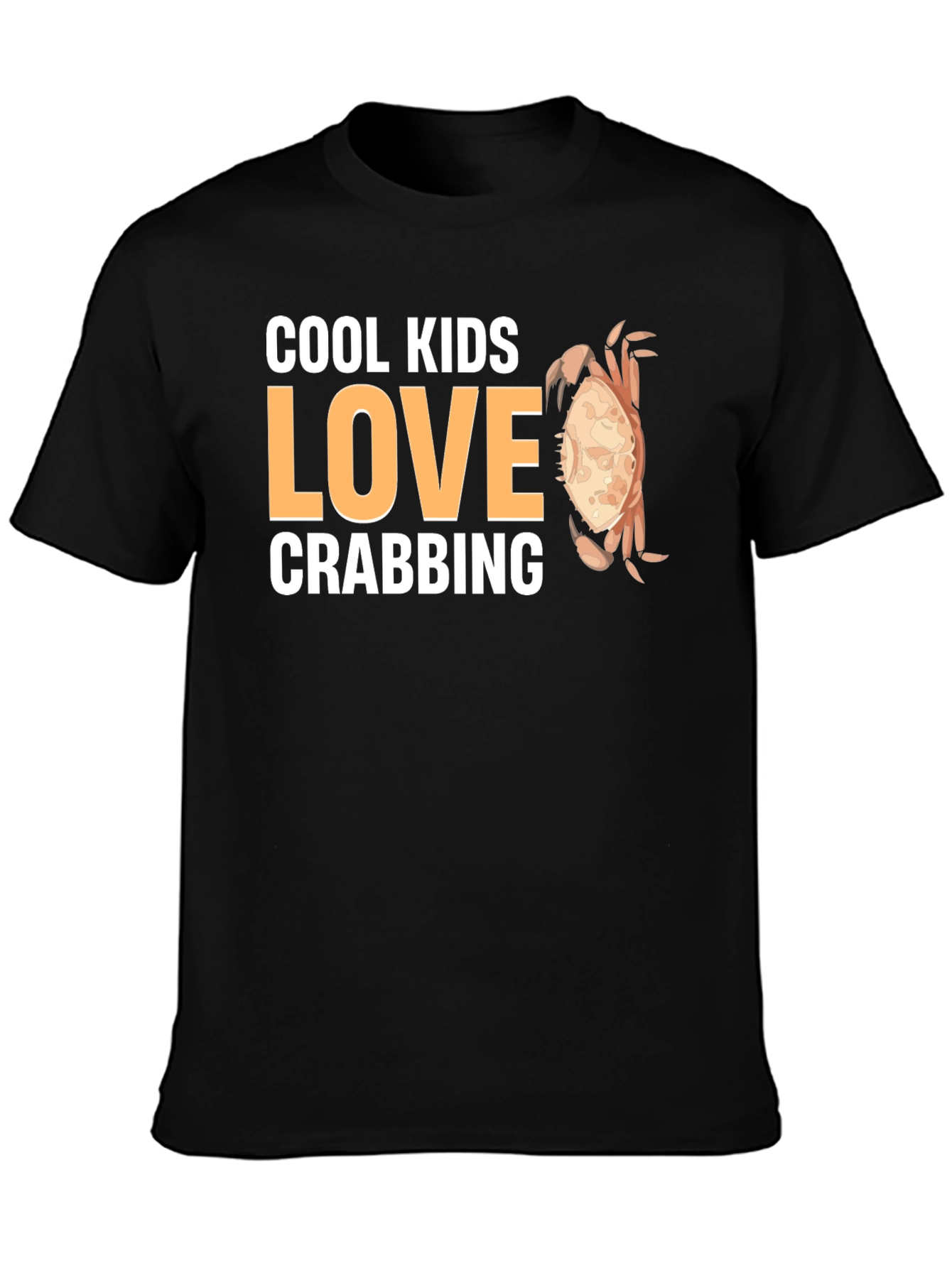 Cool Kids Love Crabbing T-Shirt - Black