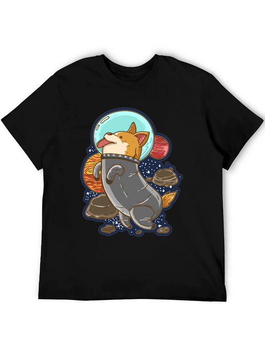 Space Corgi T-Shirt - Black