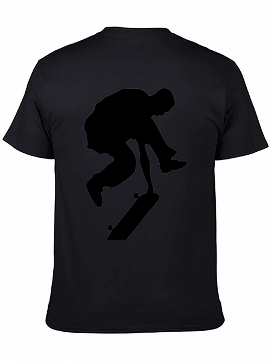Skateboarder Silhouette T-Shirt - Black Graphic Tee