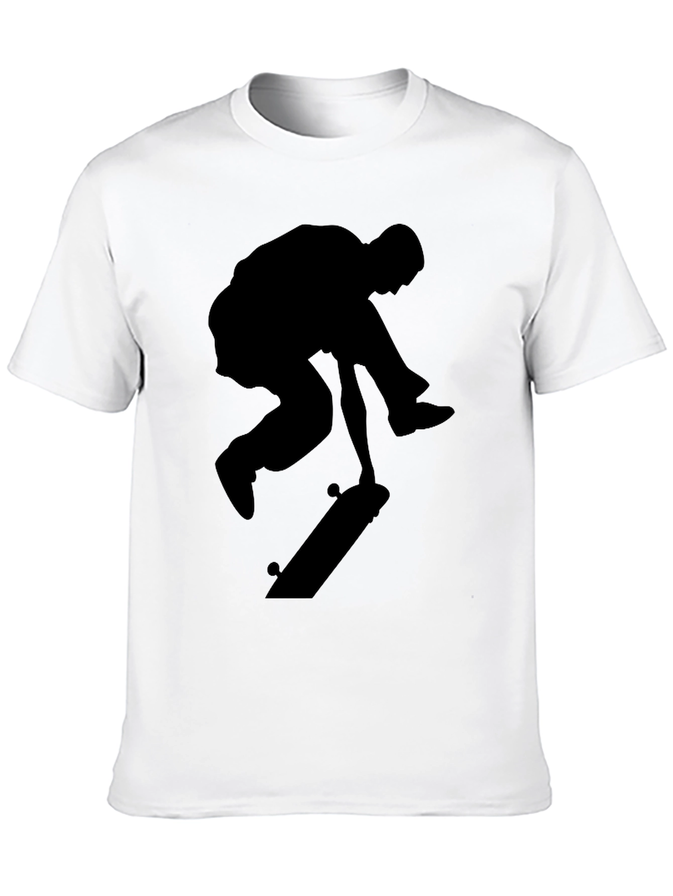 Skateboarder Silhouette T-Shirt - Black Graphic Tee