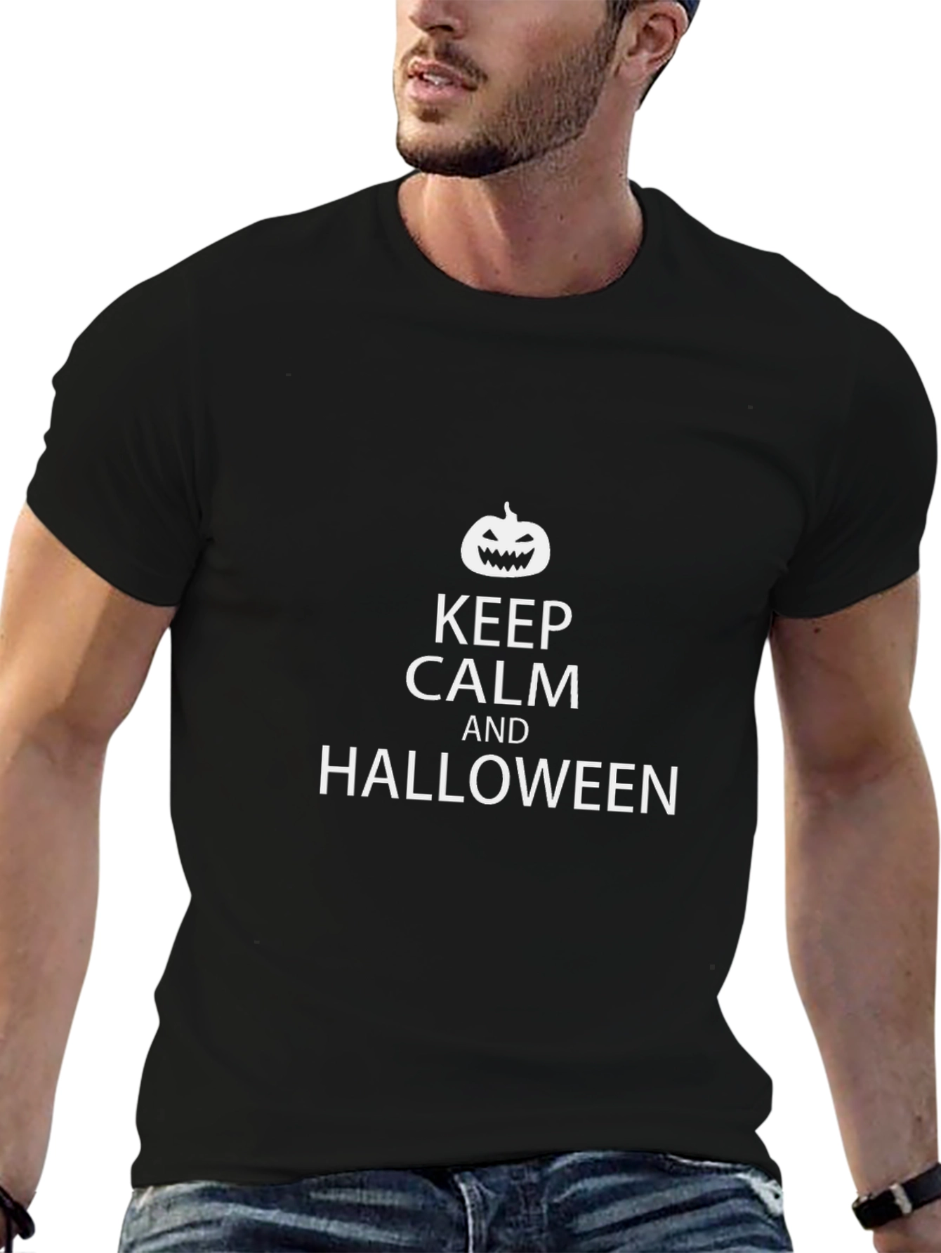 Keep Calm and Halloween T-Shirt - Black