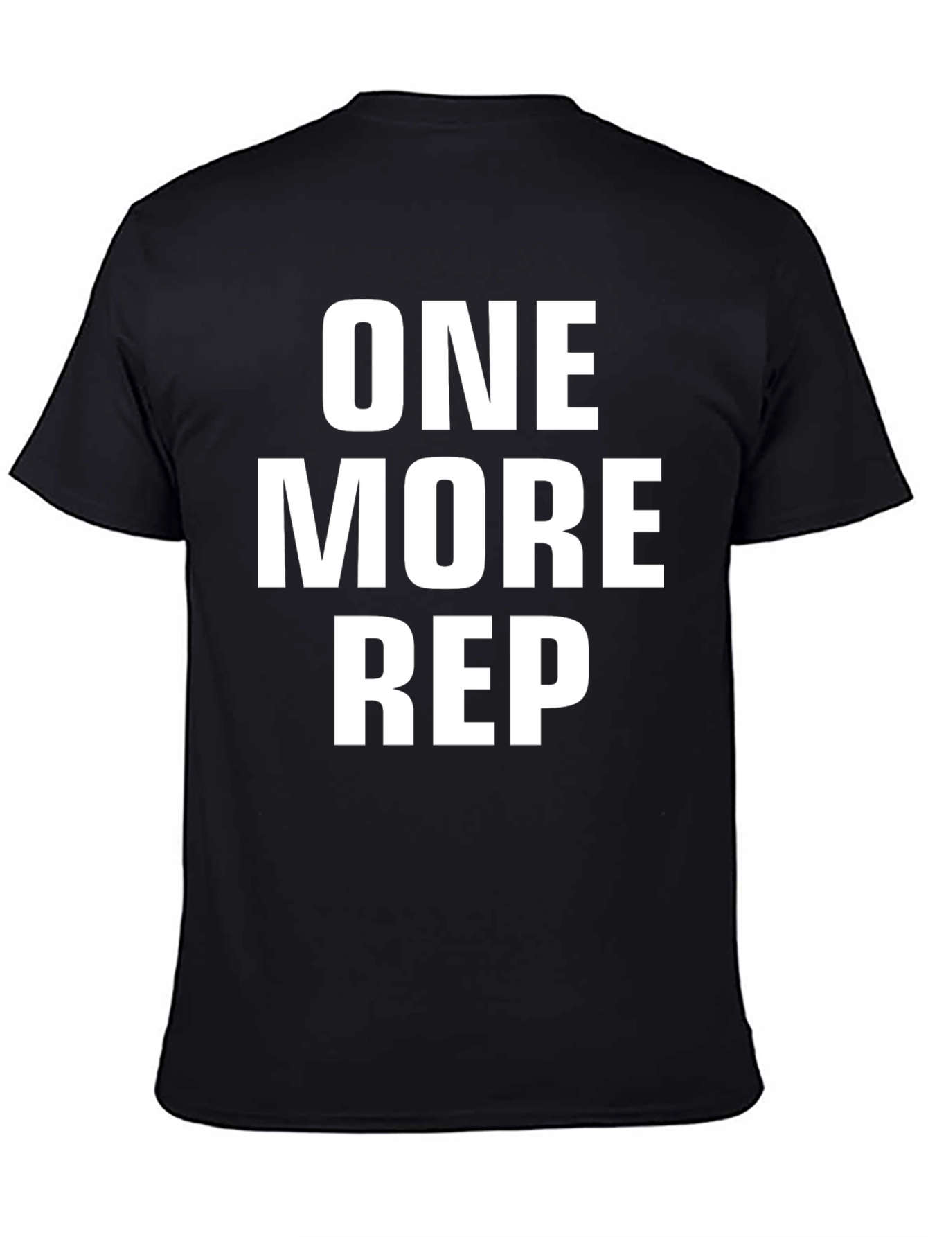 One More Rep Black Cotton T-Shirt