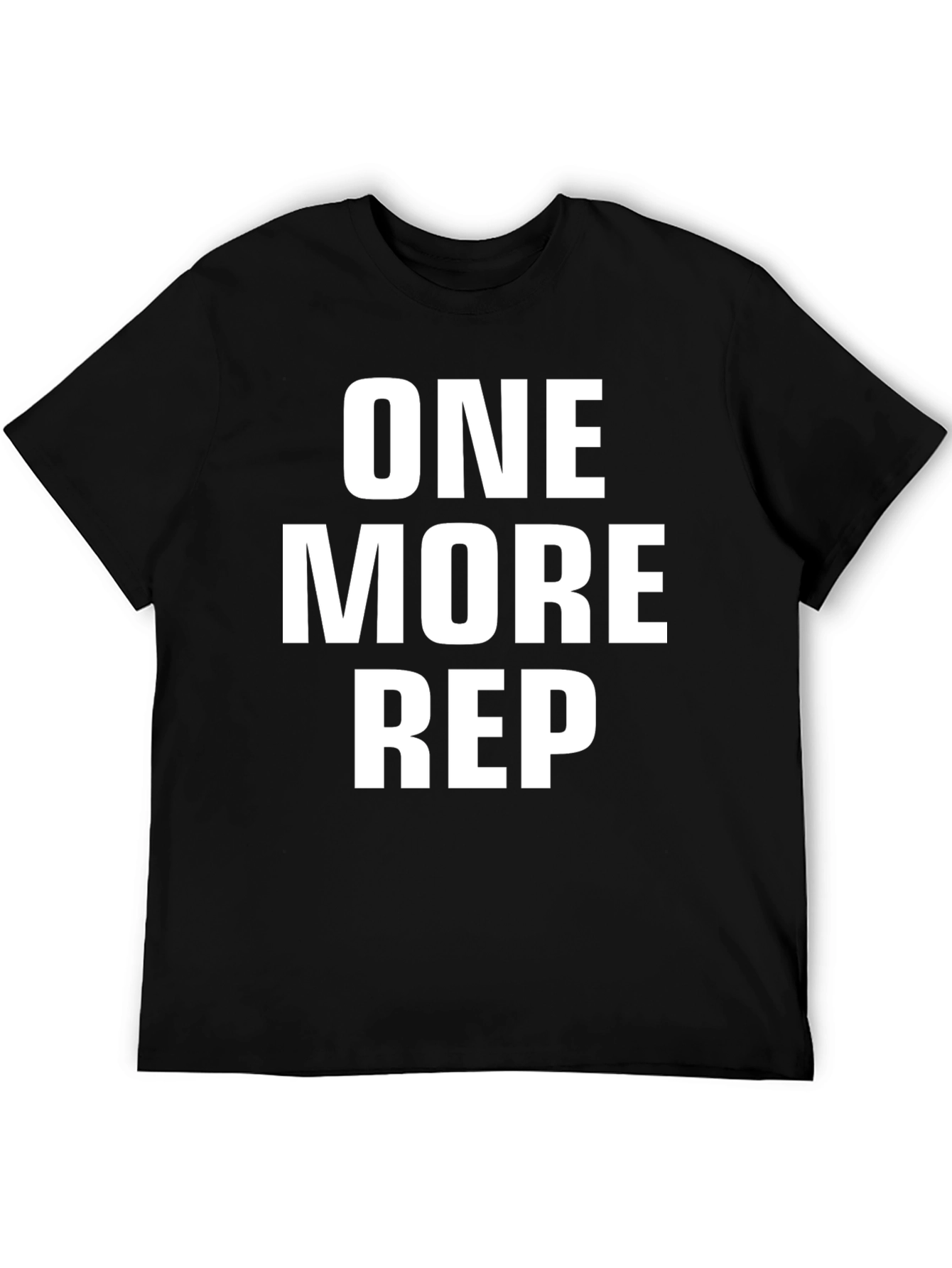 One More Rep Black Cotton T-Shirt