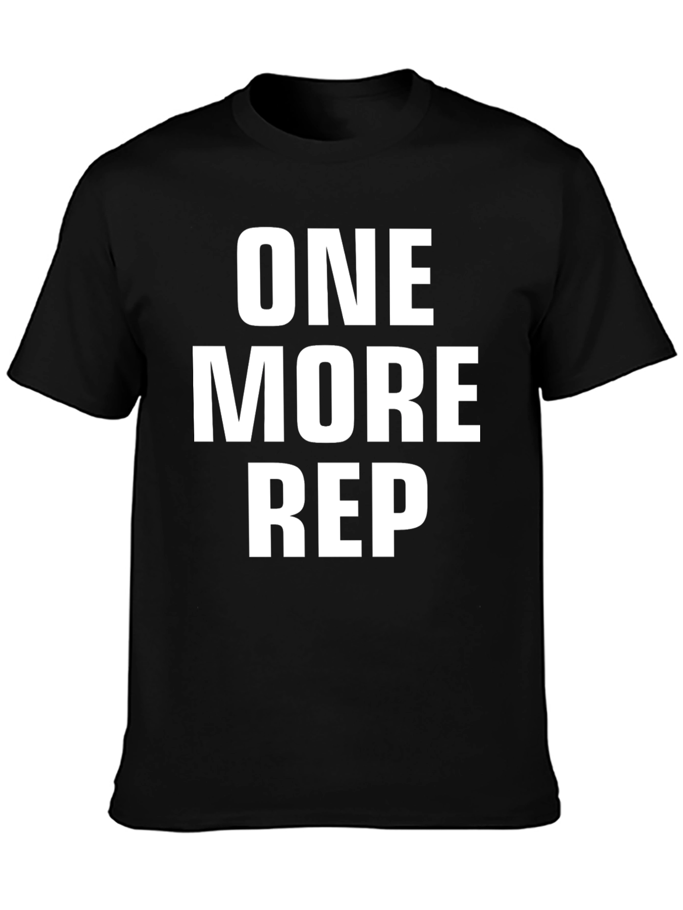 One More Rep Black Cotton T-Shirt