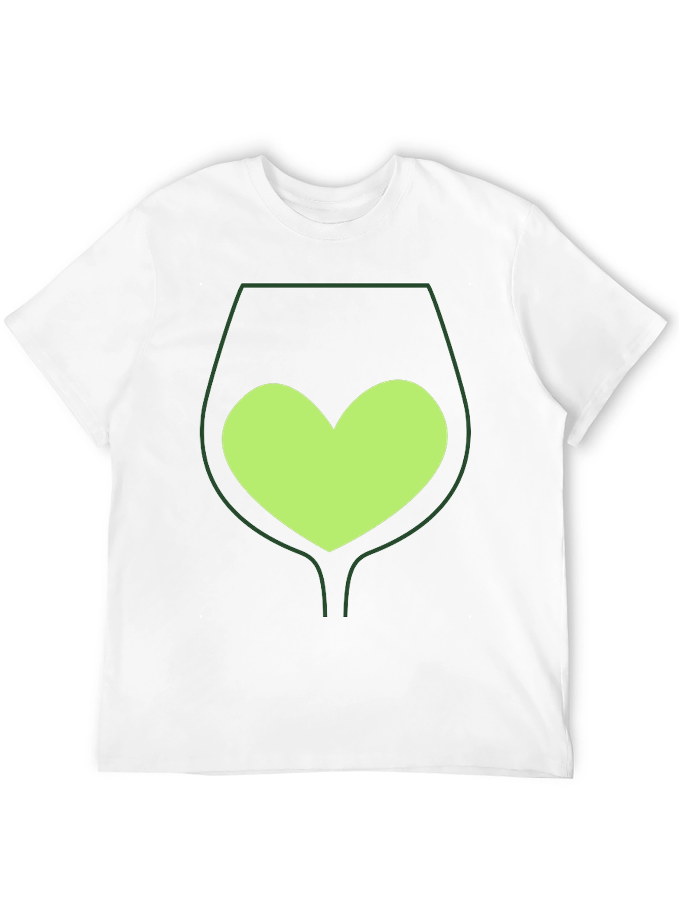 Wine Glass Heart Tee - Unique Graphic T-Shirt