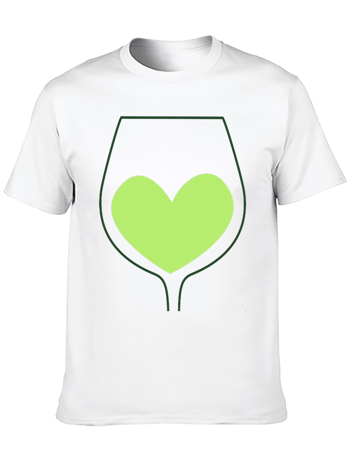 Wine Glass Heart Tee - Unique Graphic T-Shirt