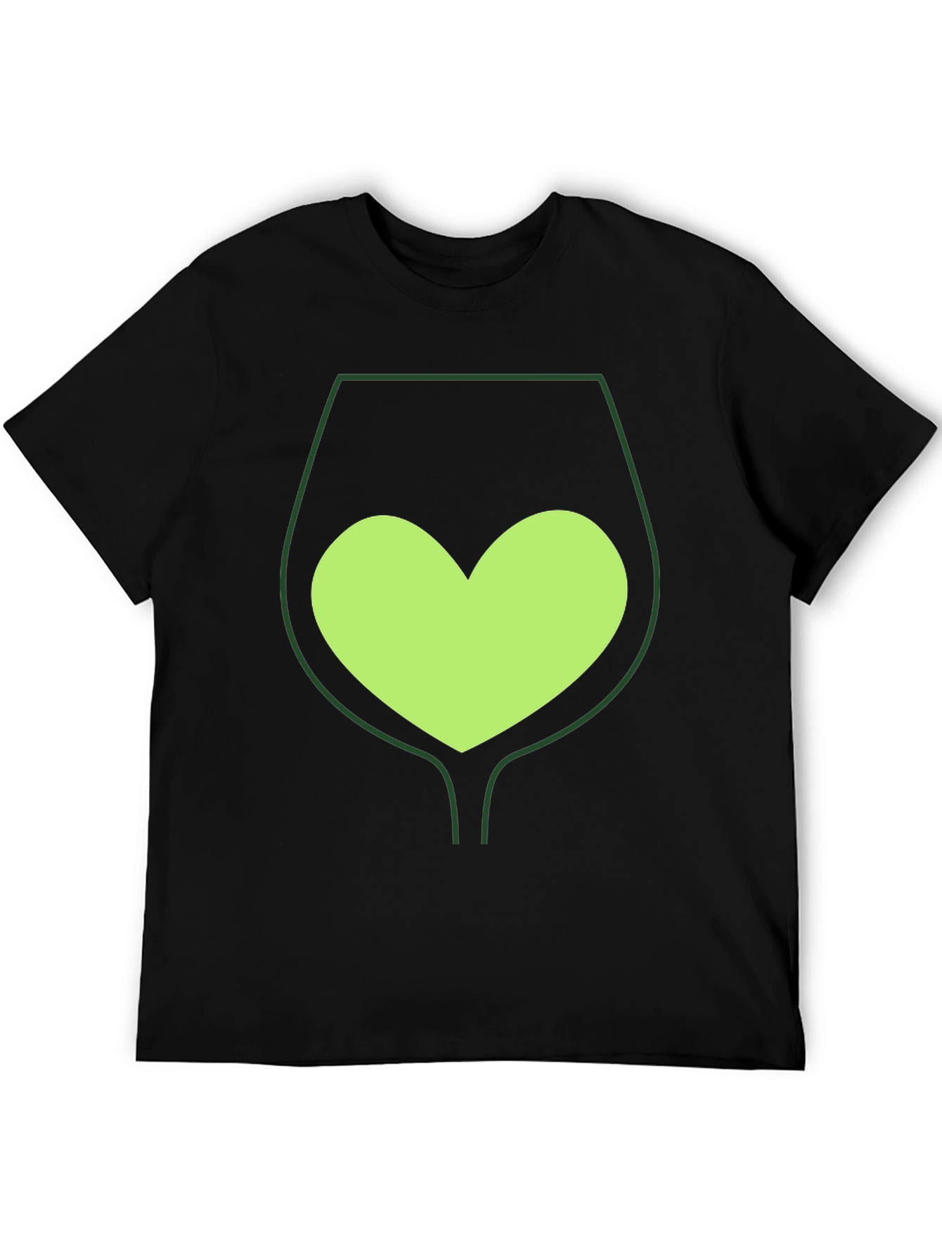 Wine Glass Heart Tee - Unique Graphic T-Shirt