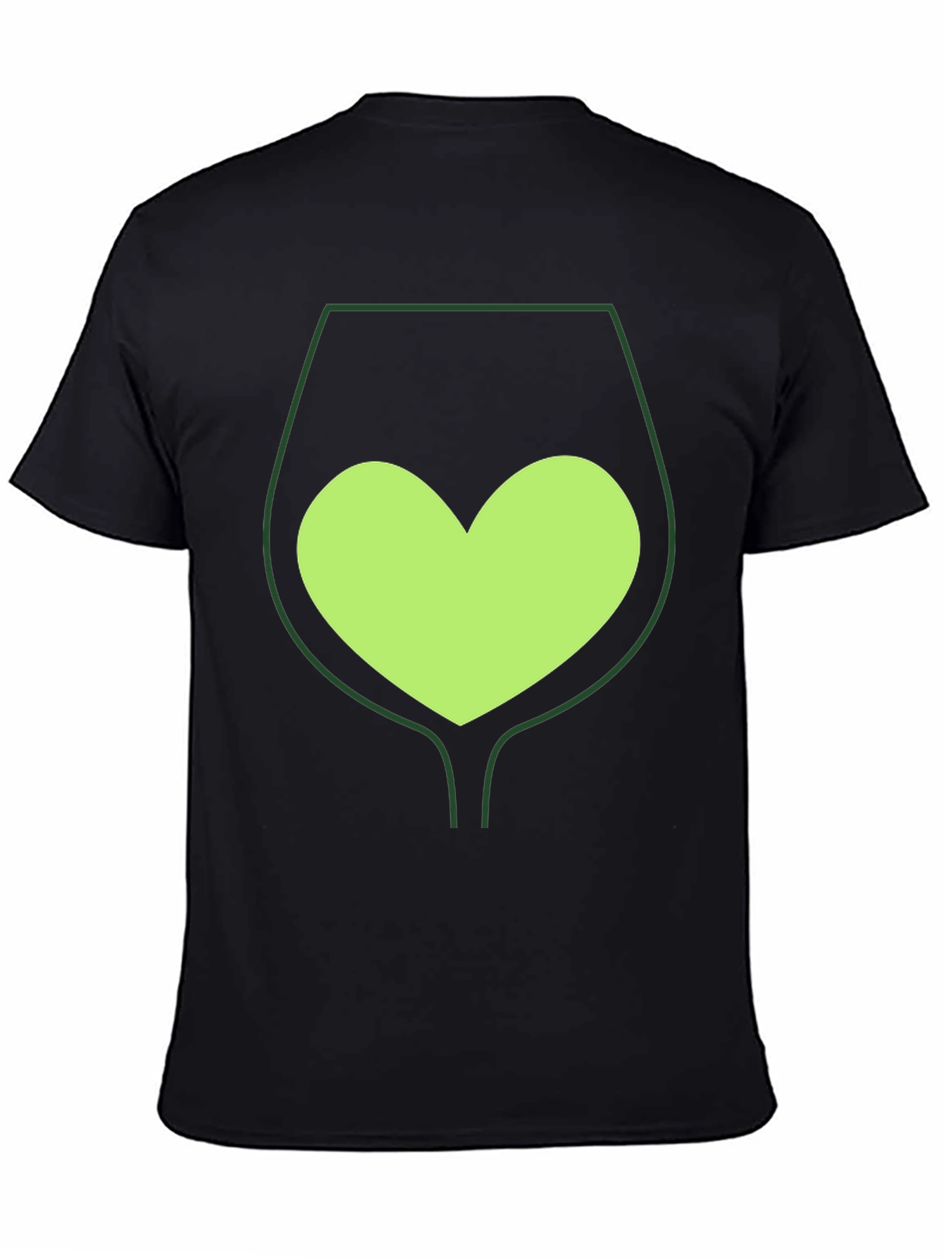 Wine Glass Heart Tee - Unique Graphic T-Shirt