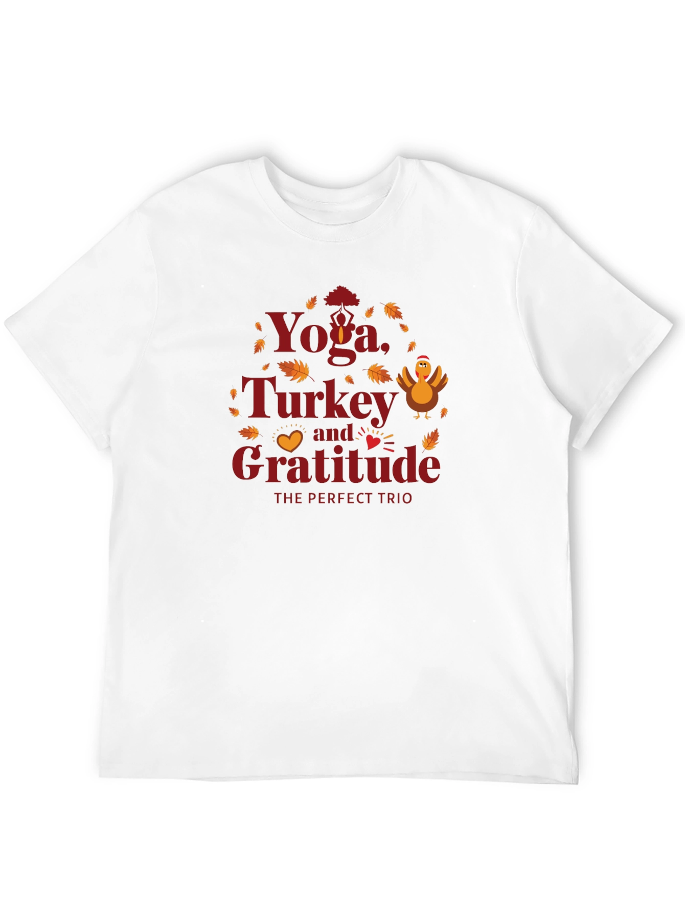 Yoga Turkey Gratitude Trio Black T-Shirt