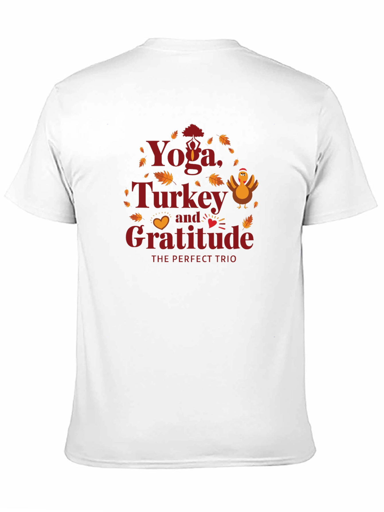 Yoga Turkey Gratitude Trio Black T-Shirt