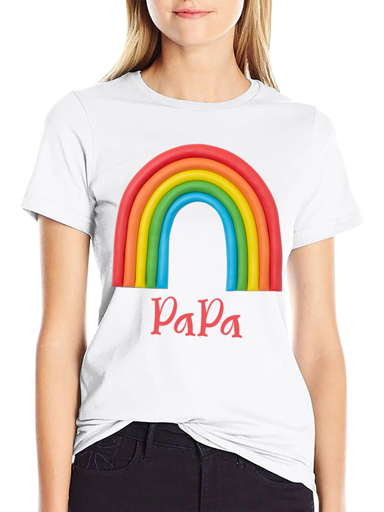 Rainbow Papa T-Shirt - Dad Pride