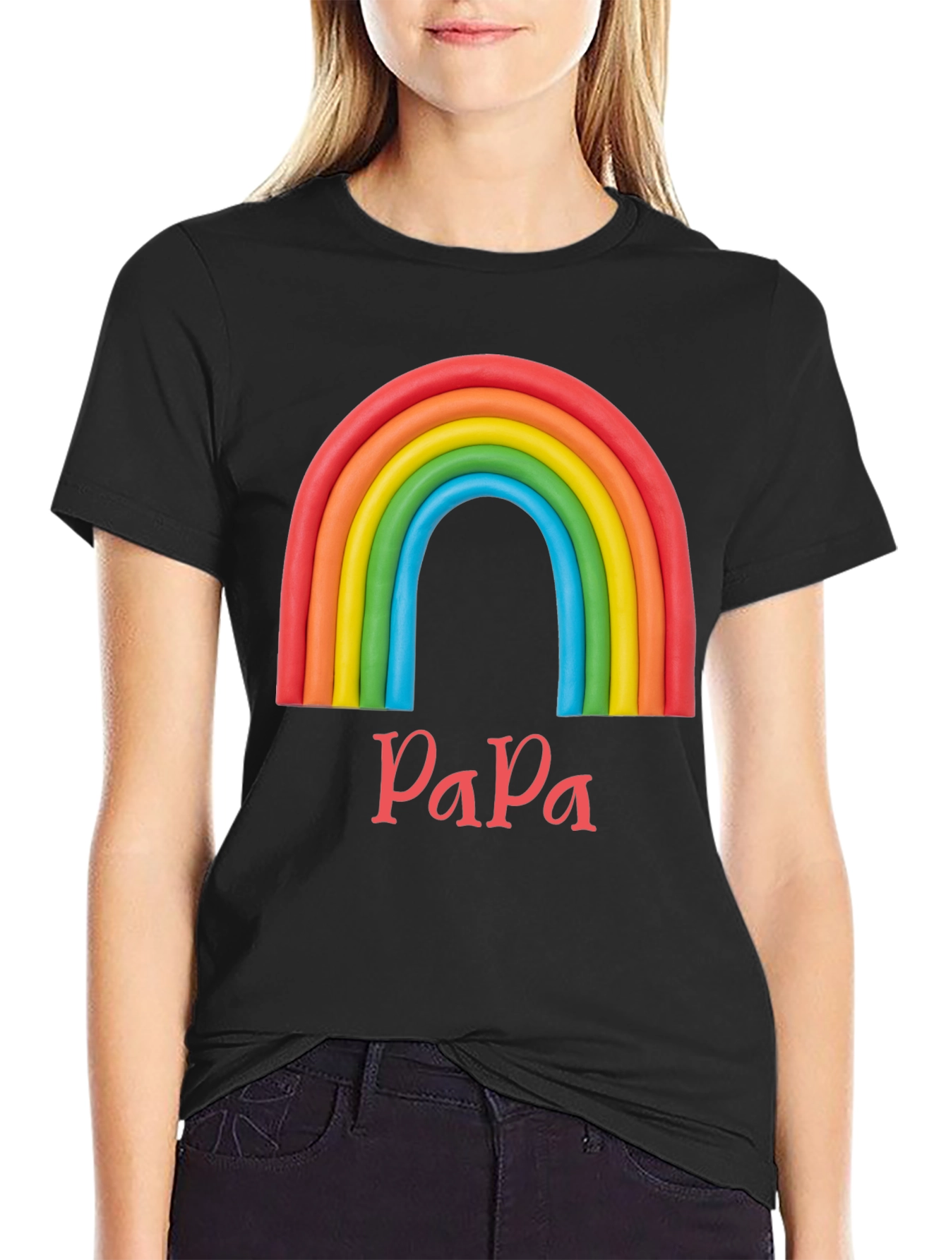 Rainbow Papa T-Shirt - Dad Pride