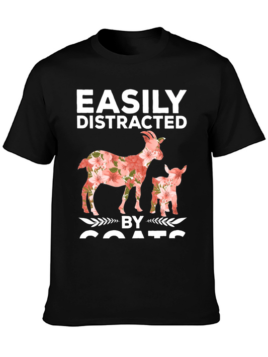 Easily Distracted By Goats Graphic Tee