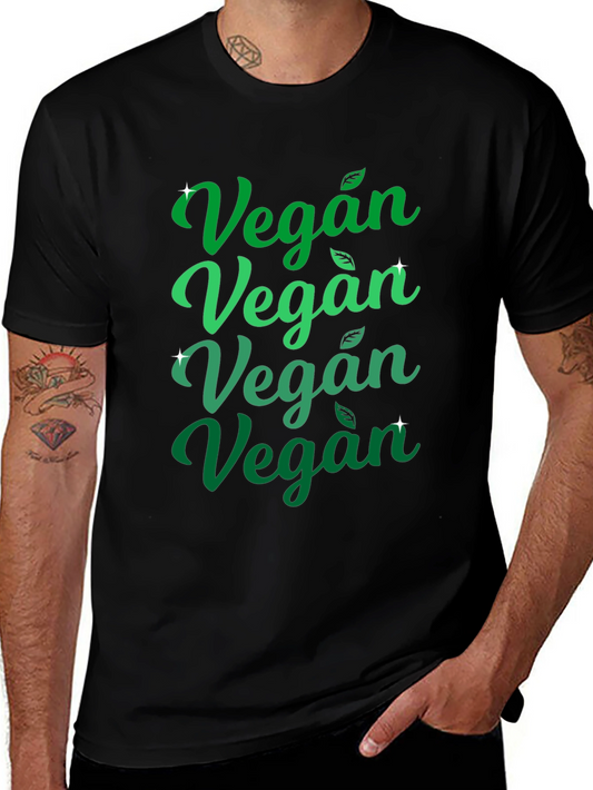 Vegan Graphic Tee - Green & Black