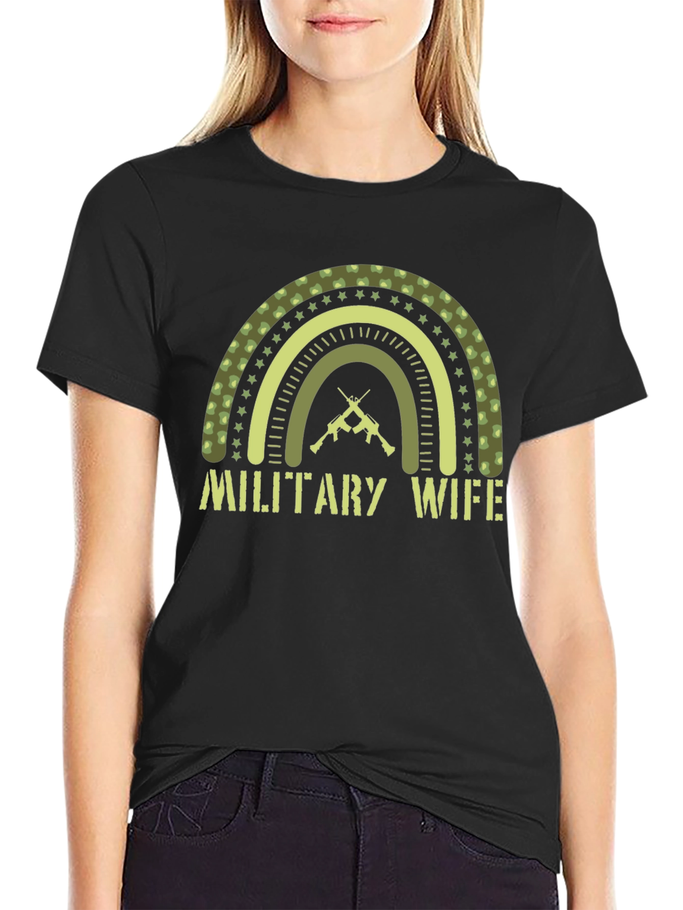 Military Wife Graphic Tee - Army Pride