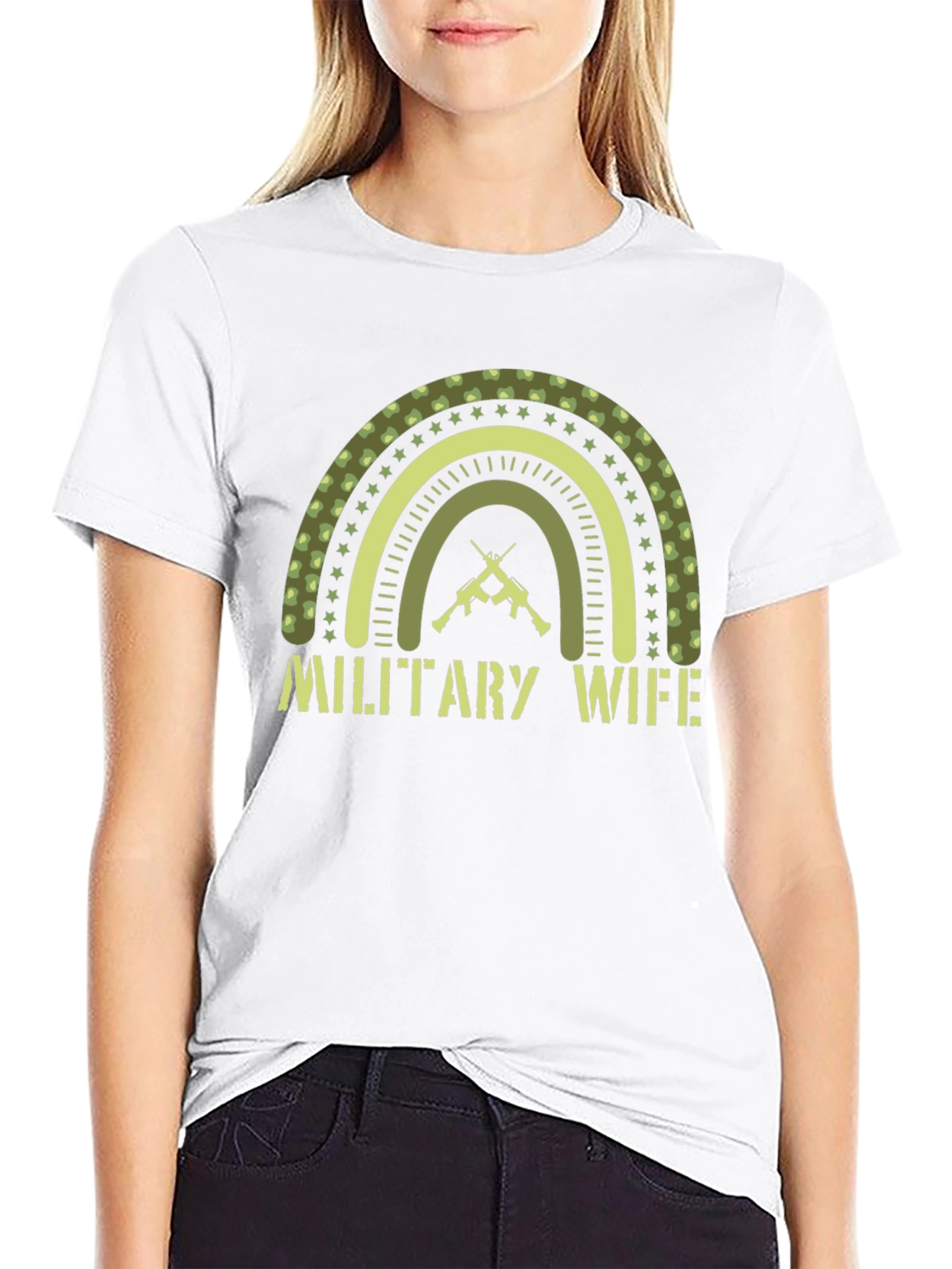 Military Wife Graphic Tee - Army Pride