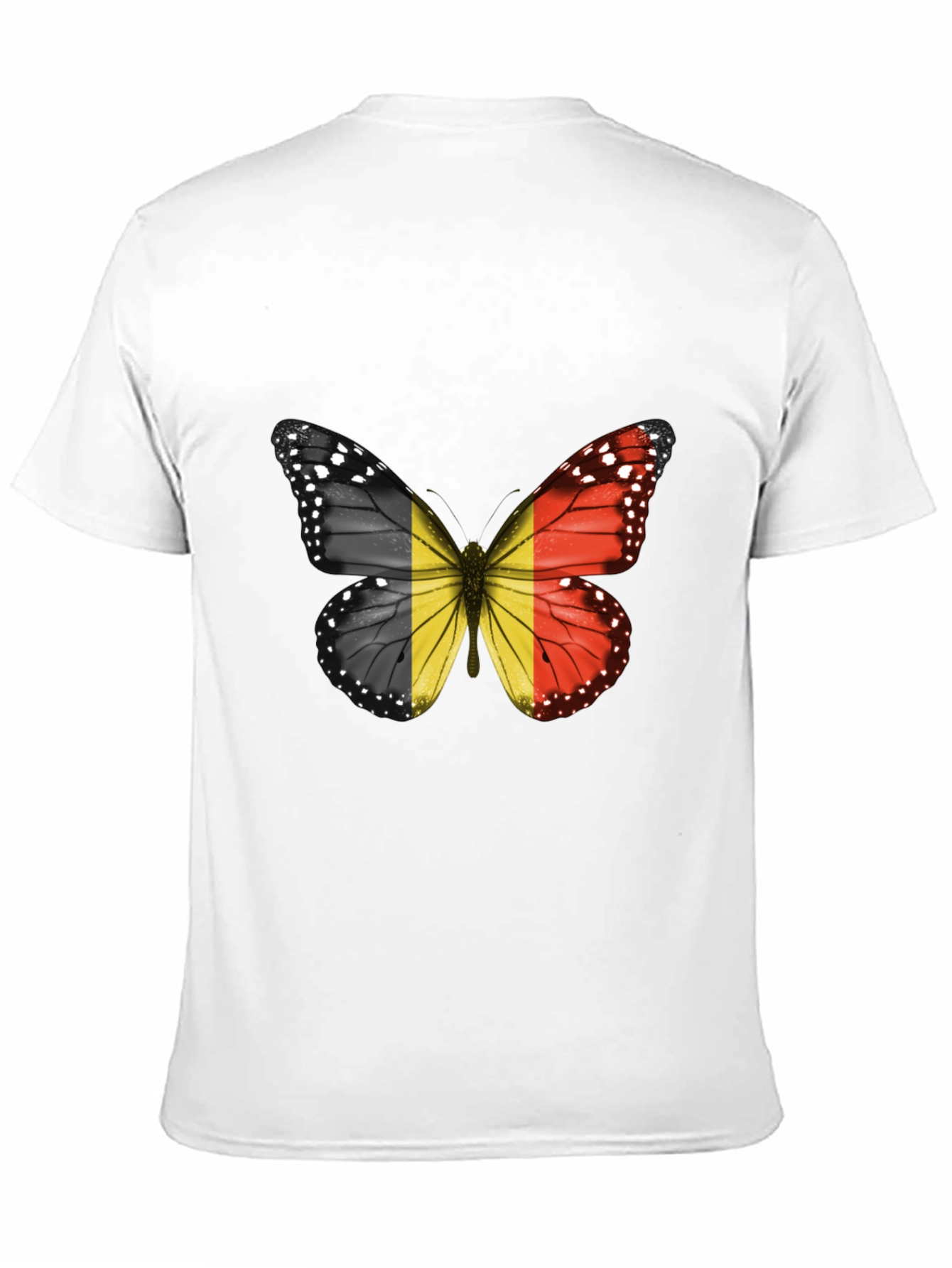 Belgium Flag Butterfly Graphic T-Shirt