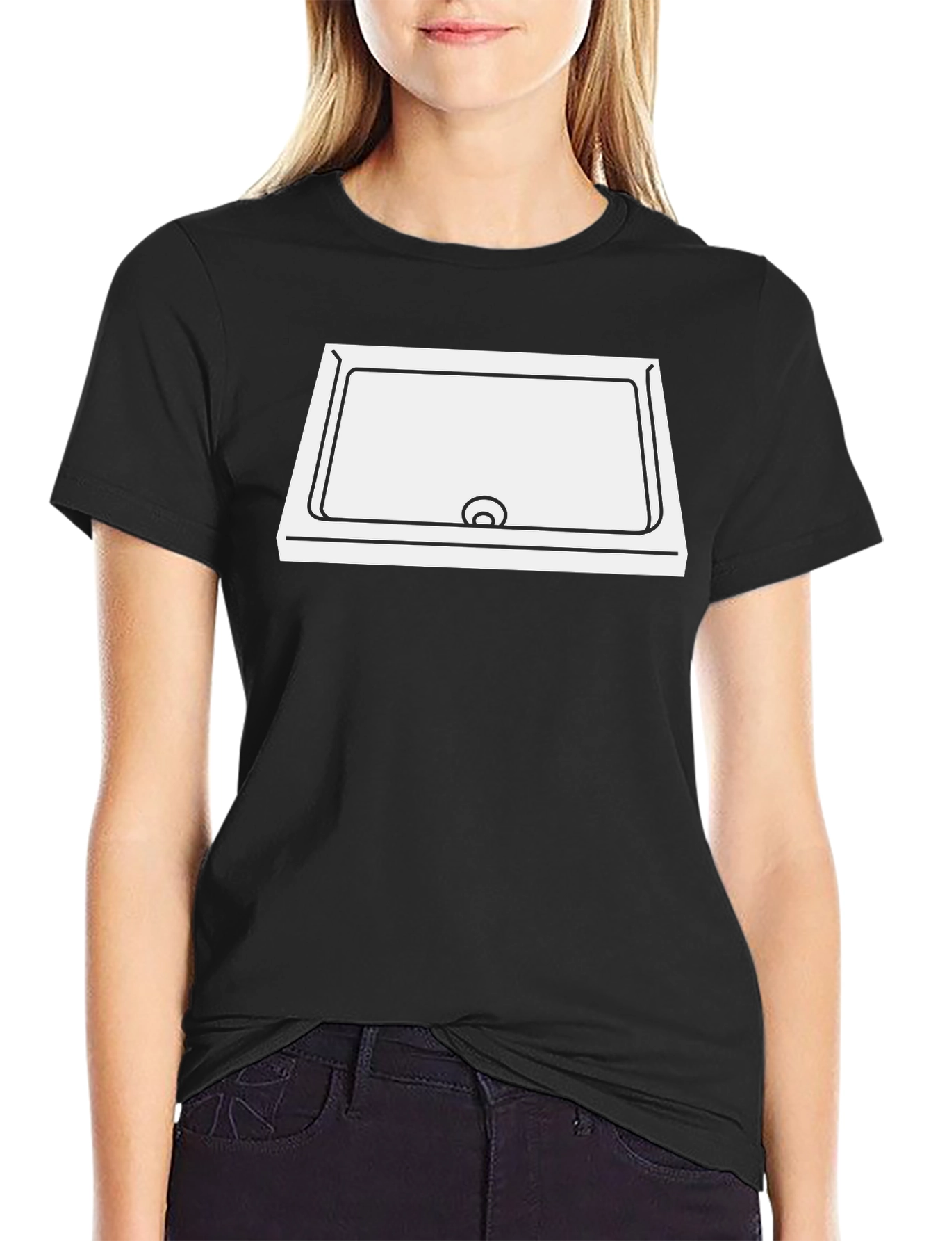 Unique Sink Graphic Tee - Black Cotton T-Shirt