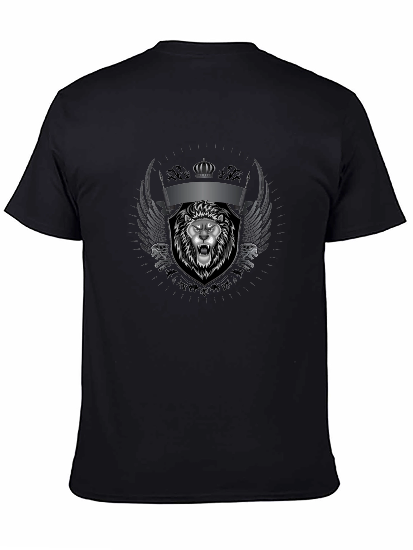 Lion Crest Graphic Black T-Shirt