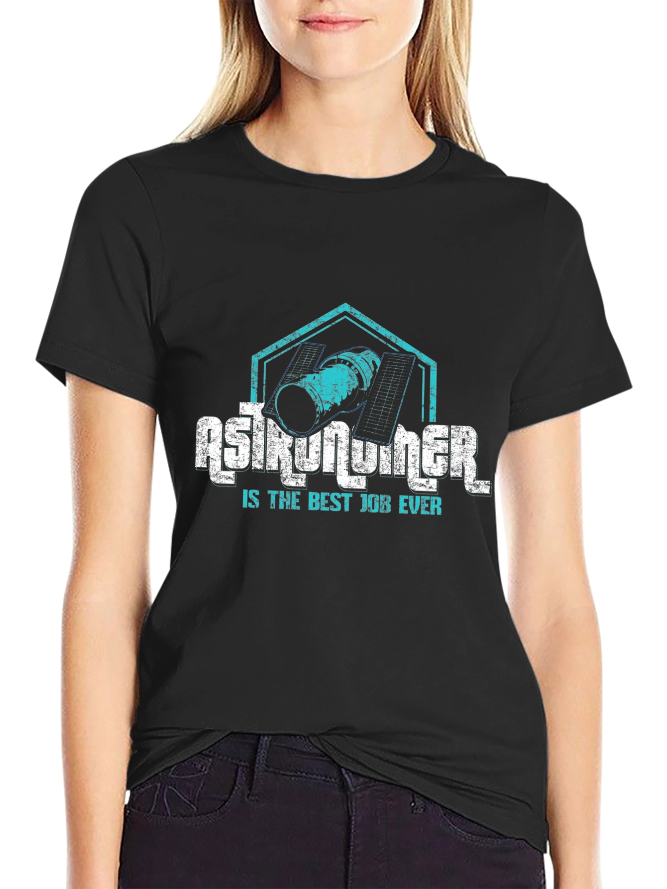 Astronaut Is The Best Job Ever Black T-Shirt