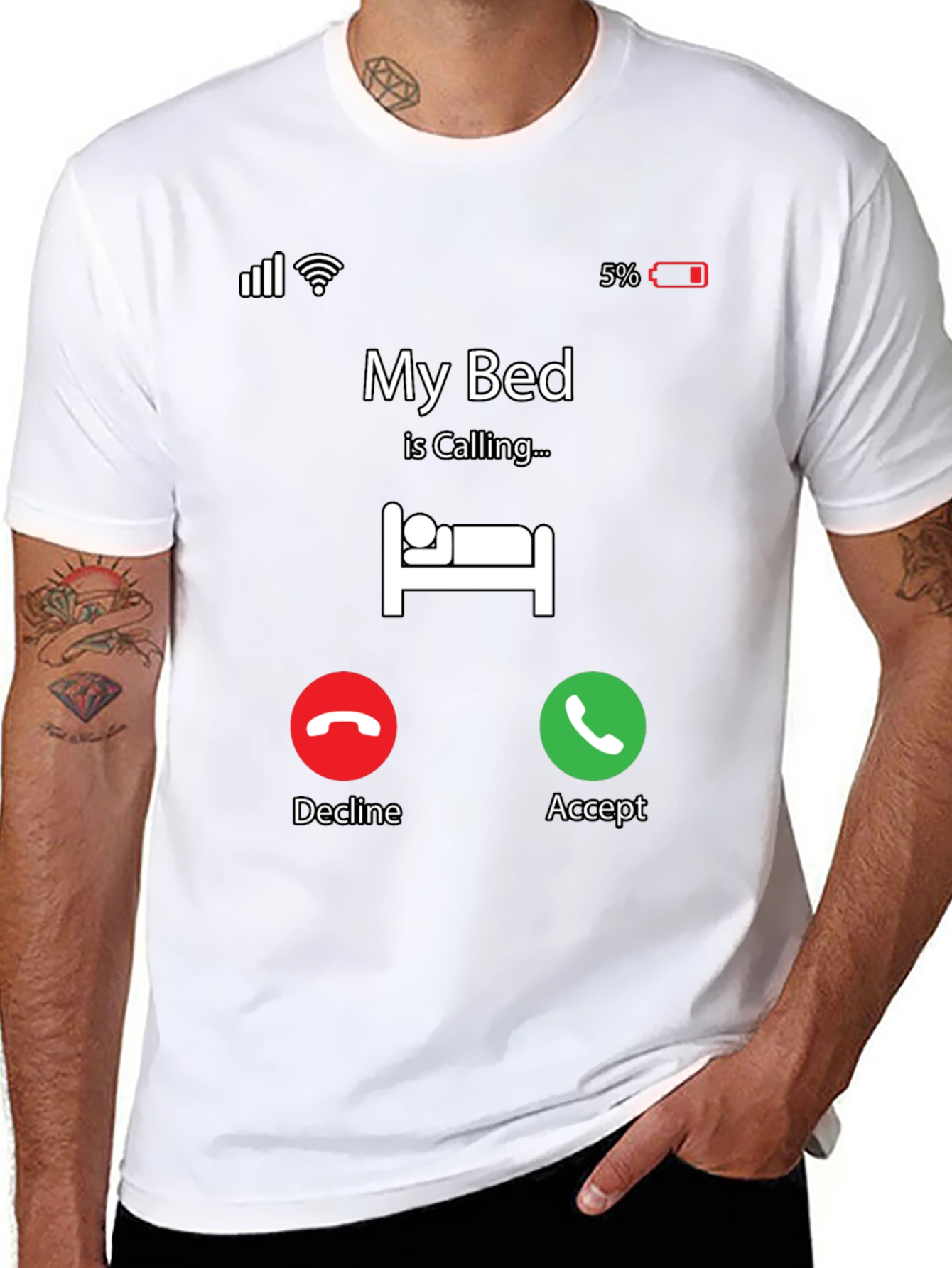 My Bed Is Calling T-Shirt - Funny Graphic Tee