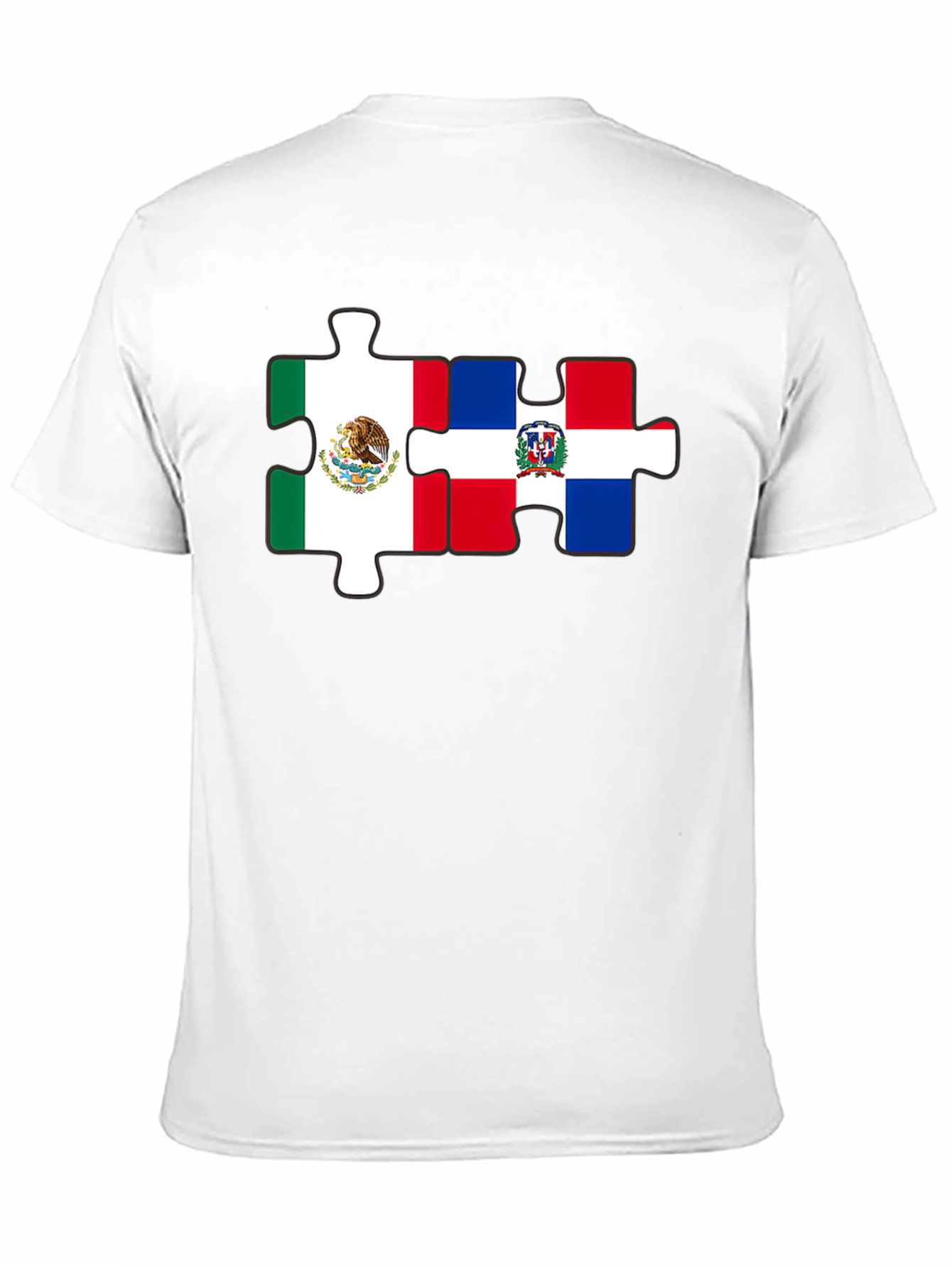 Mexico & Dominican Republic Puzzle Piece T-Shirt