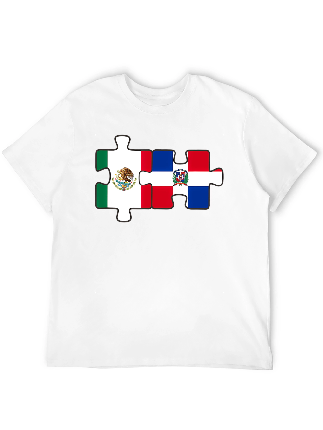 Mexico & Dominican Republic Puzzle Piece T-Shirt