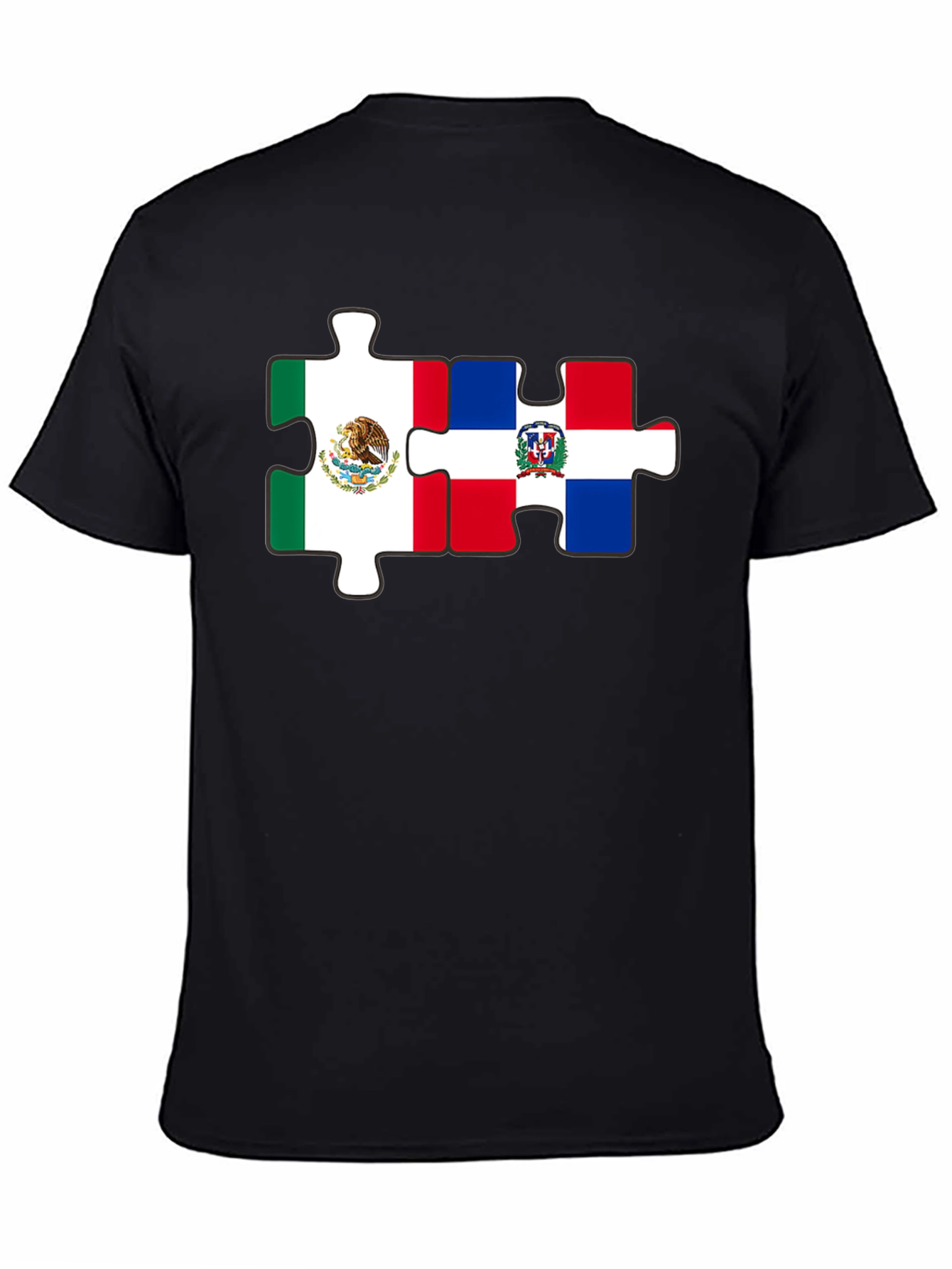 Mexico & Dominican Republic Puzzle Piece T-Shirt