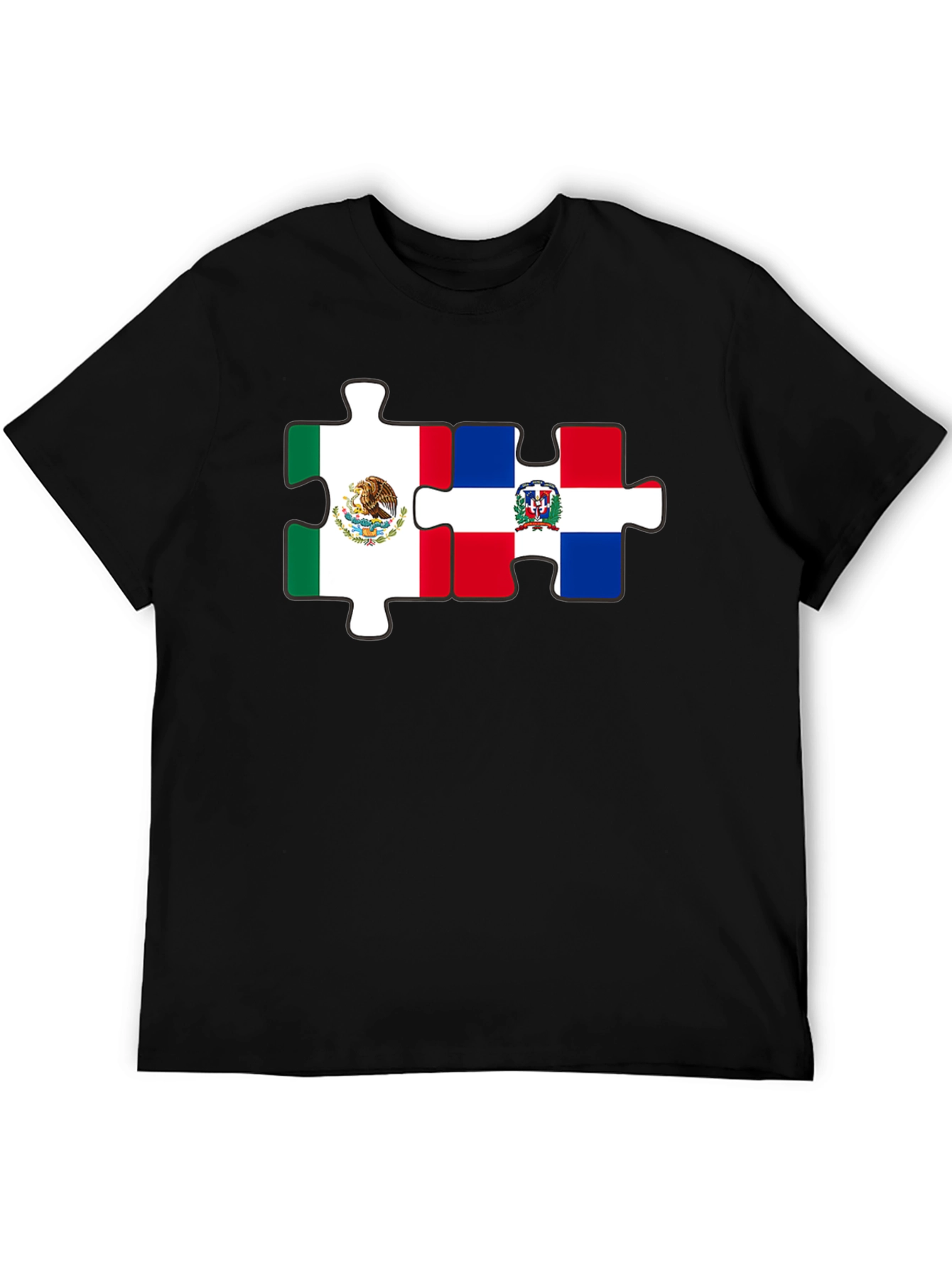 Mexico & Dominican Republic Puzzle Piece T-Shirt