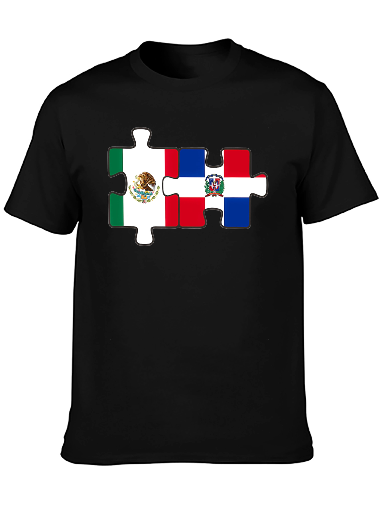 Mexico & Dominican Republic Puzzle Piece T-Shirt