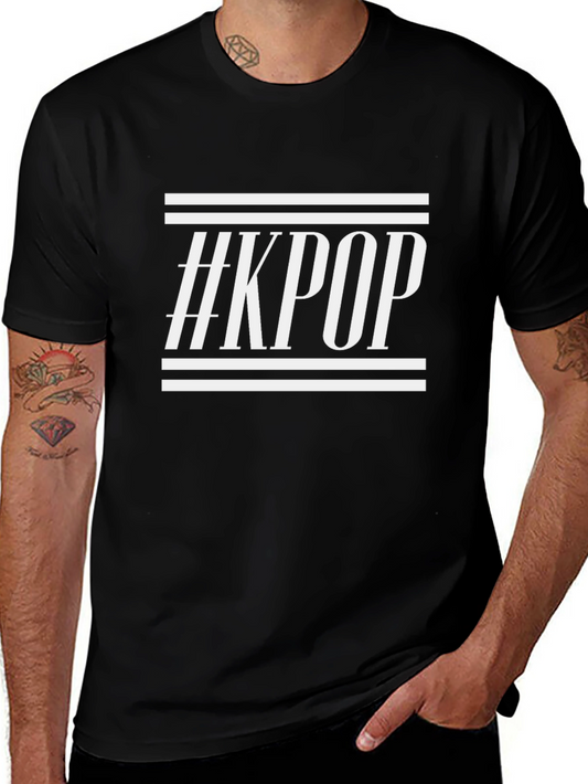 Stylish #KPOP Black Graphic Tee
