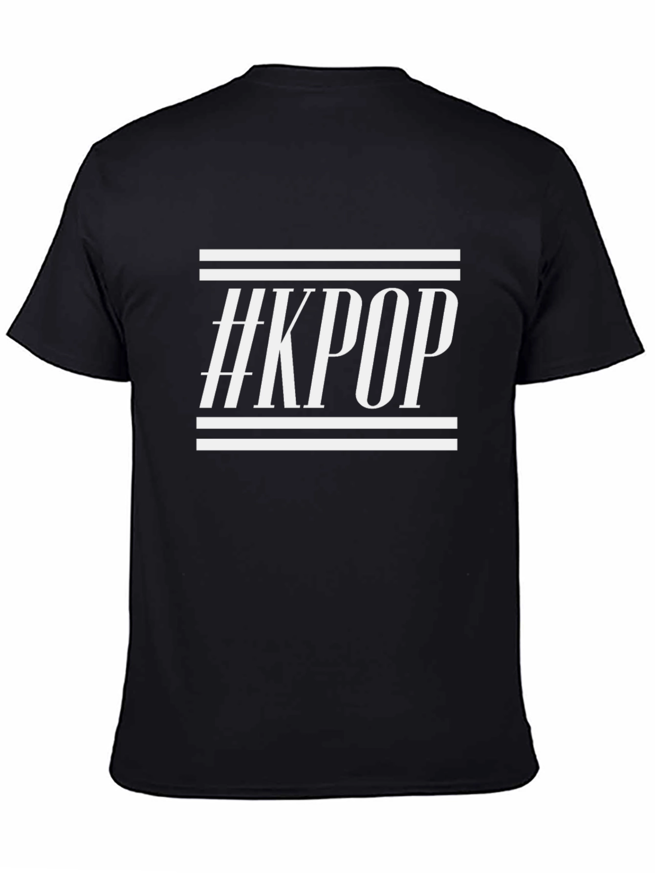 Stylish #KPOP Black Graphic Tee