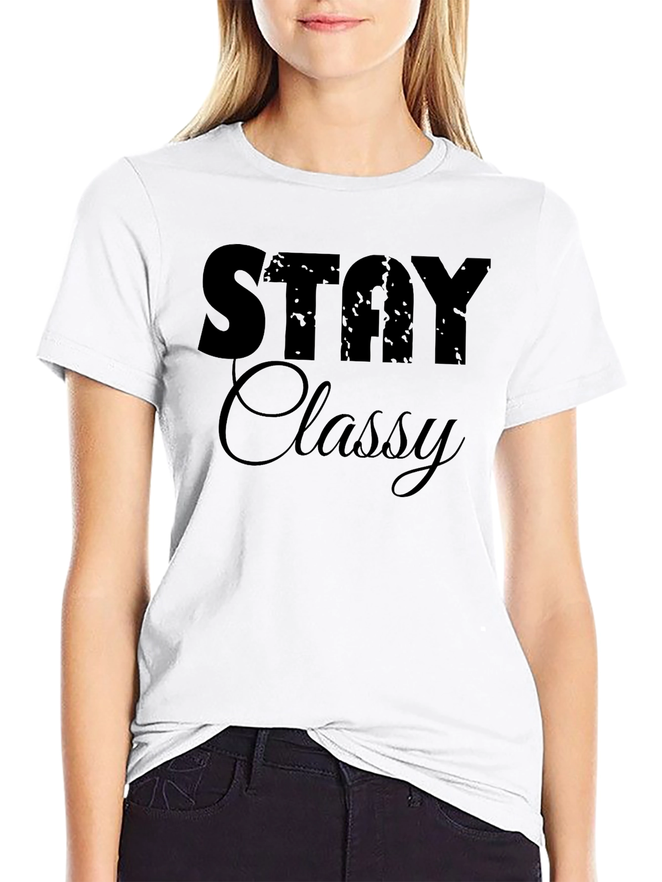 Stay Classy Black Graphic Tee - Stylish Casual Wear