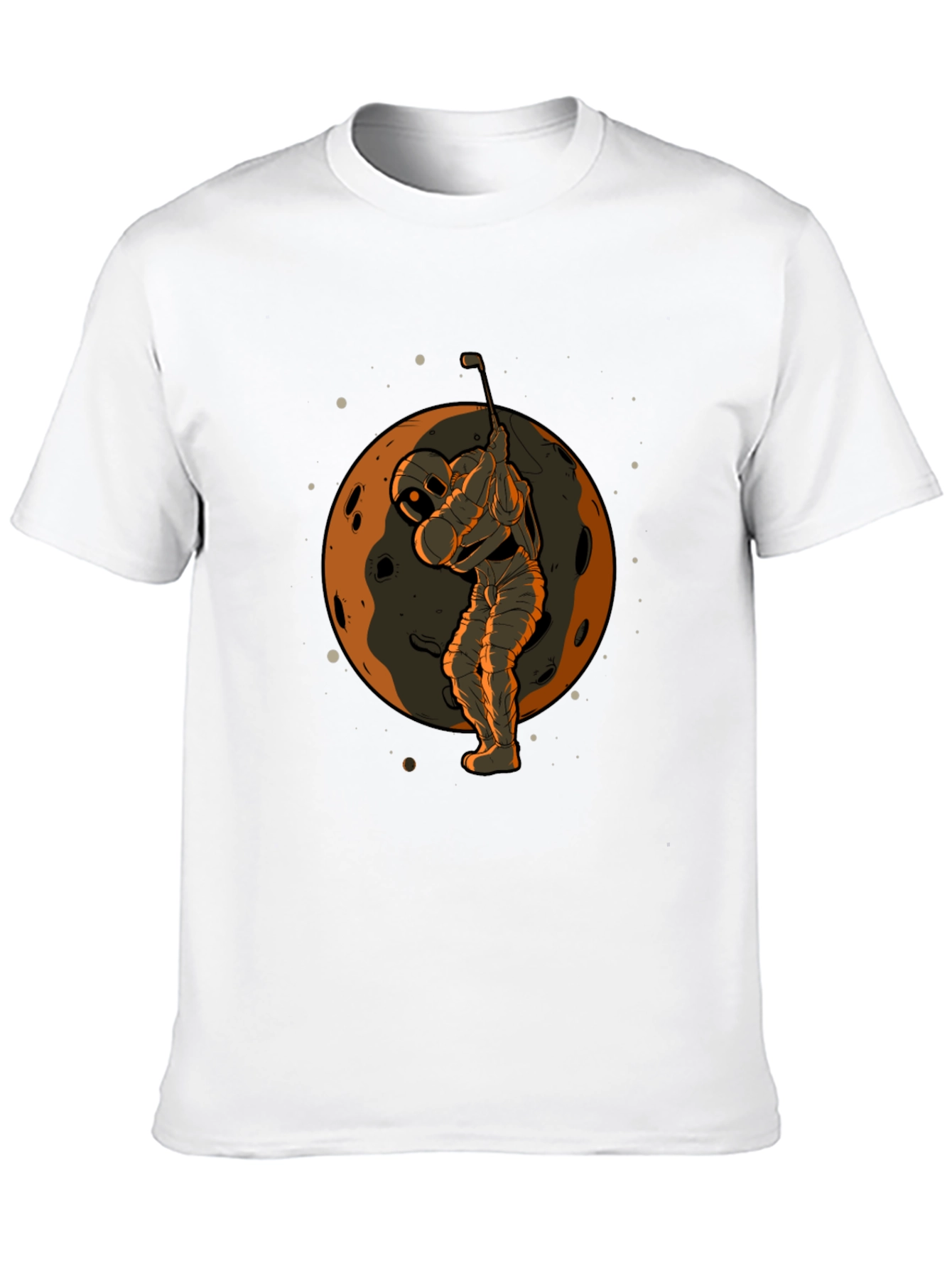 Astronaut Golfing on Moon Graphic T-Shirt