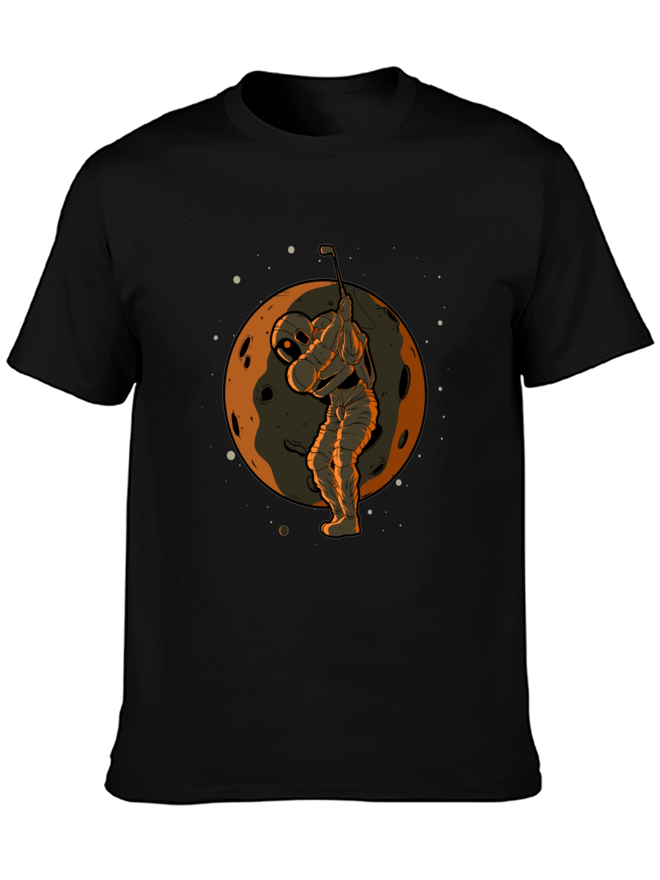 Astronaut Golfing on Moon Graphic T-Shirt