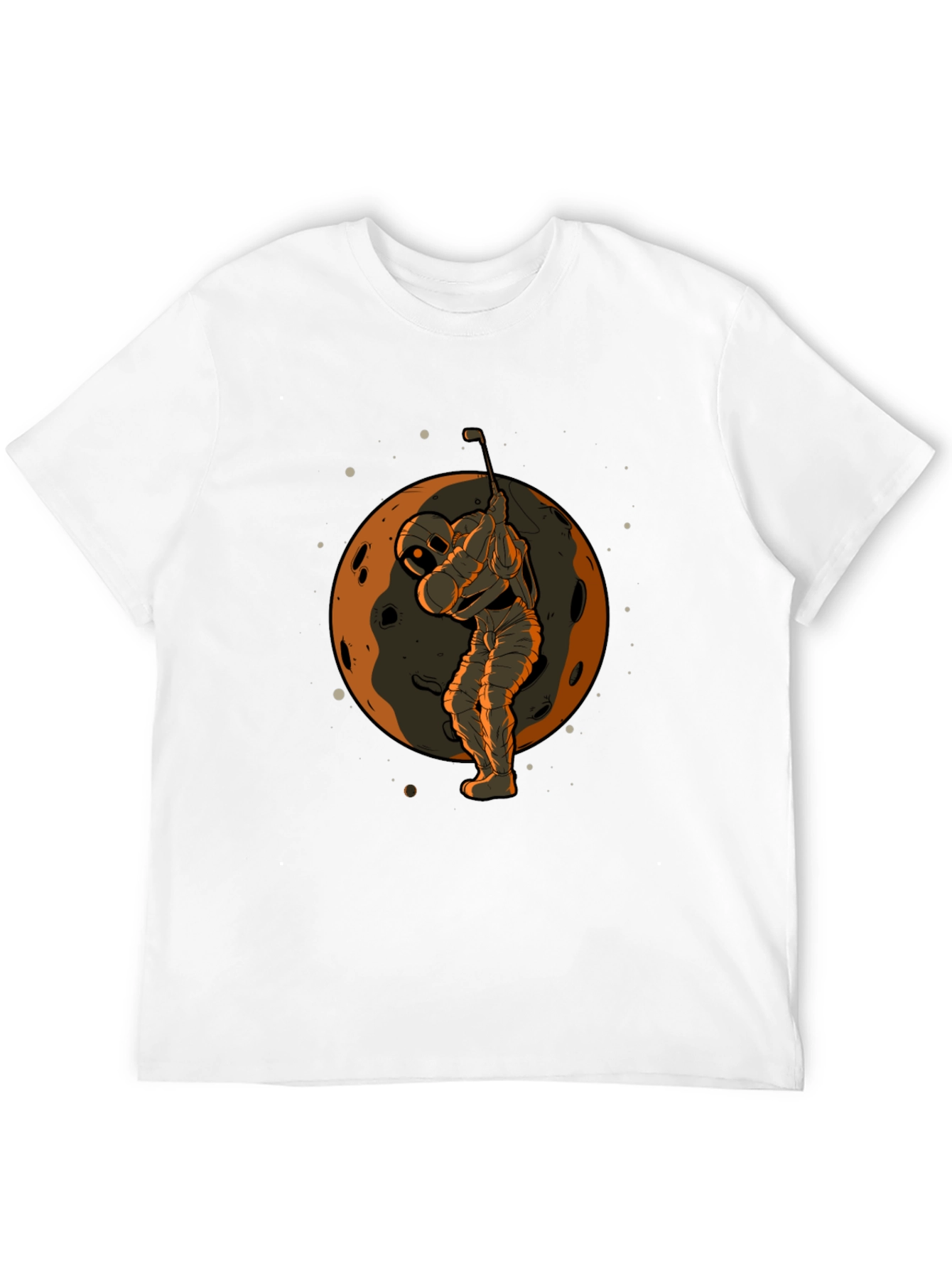 Astronaut Golfing on Moon Graphic T-Shirt