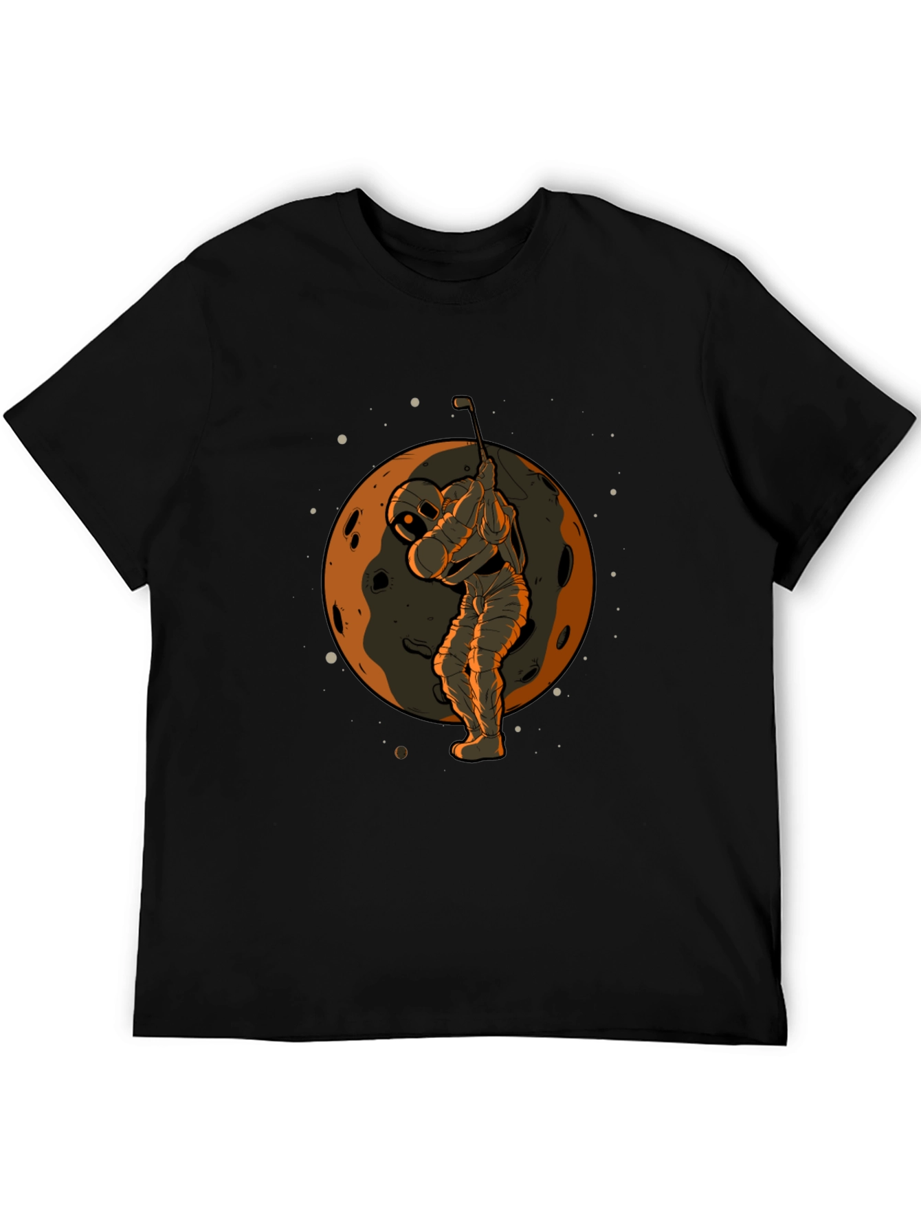 Astronaut Golfing on Moon Graphic T-Shirt